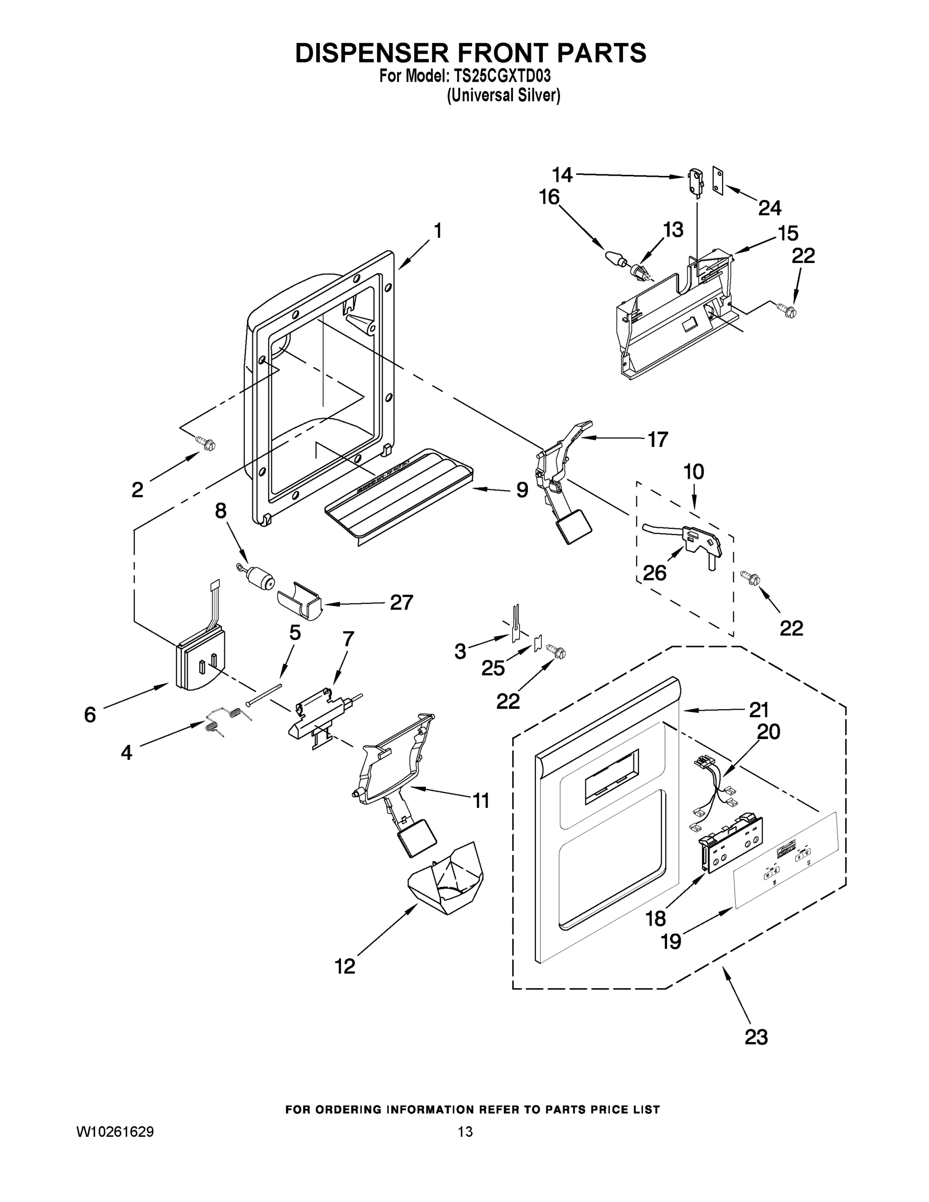 08 - DISPENSER FRONT PARTS