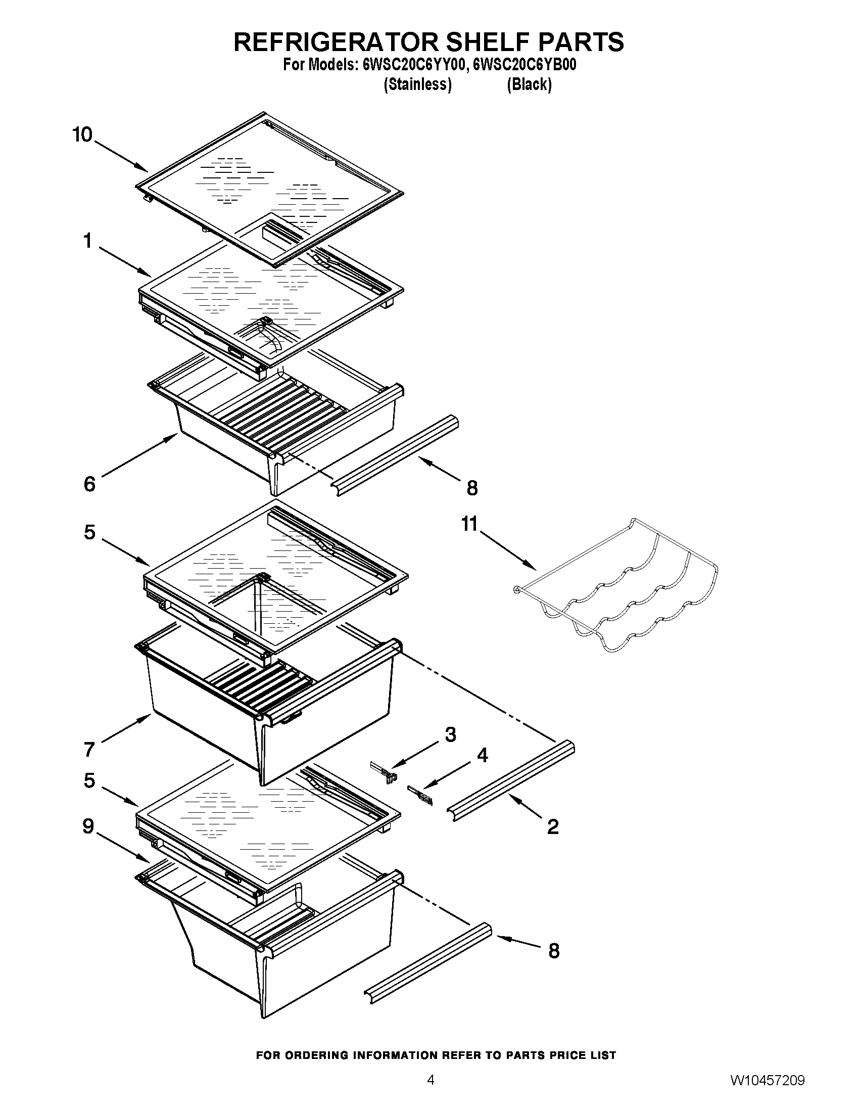 03 - REFRIGERATOR SHELF PARTS