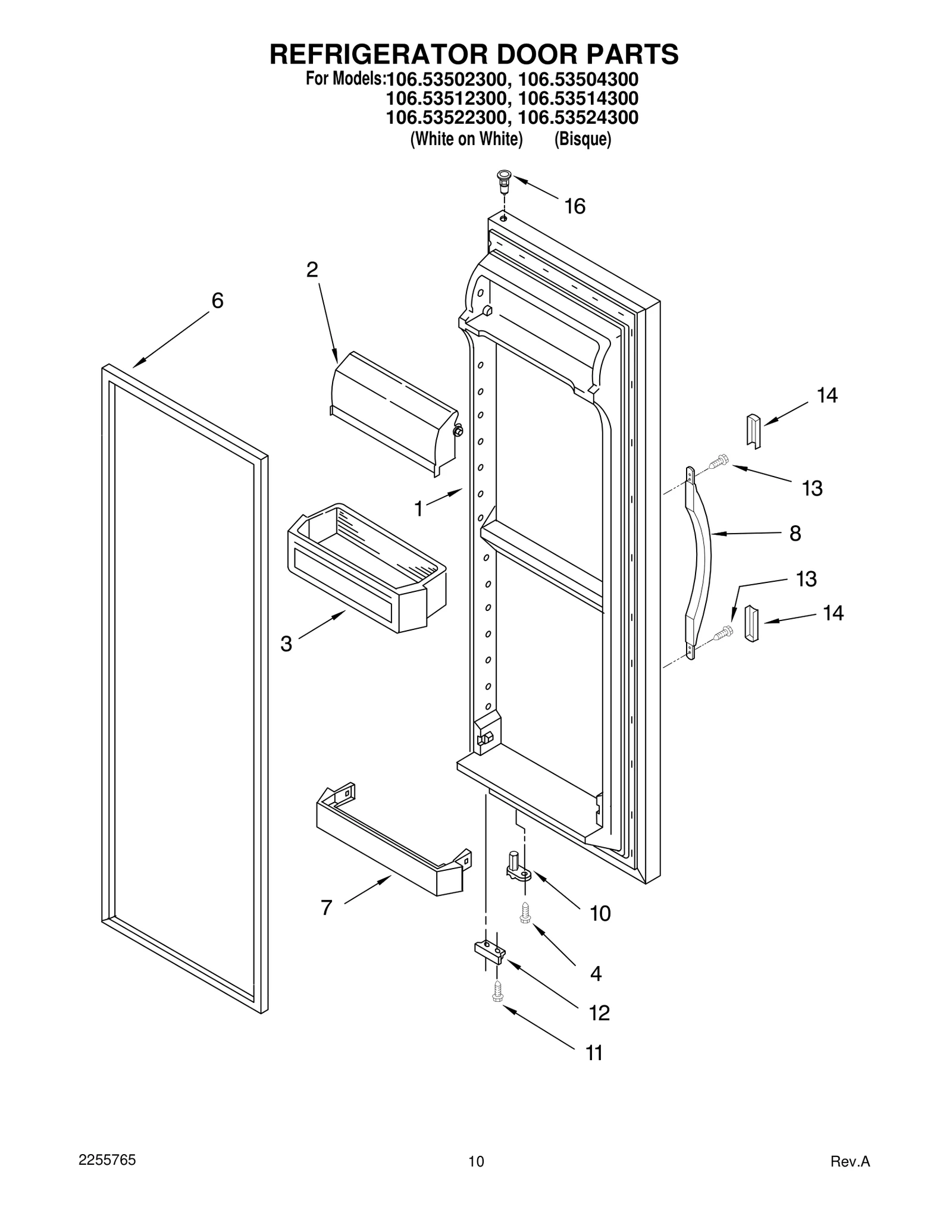 REFRIGERATOR DOOR PARTS