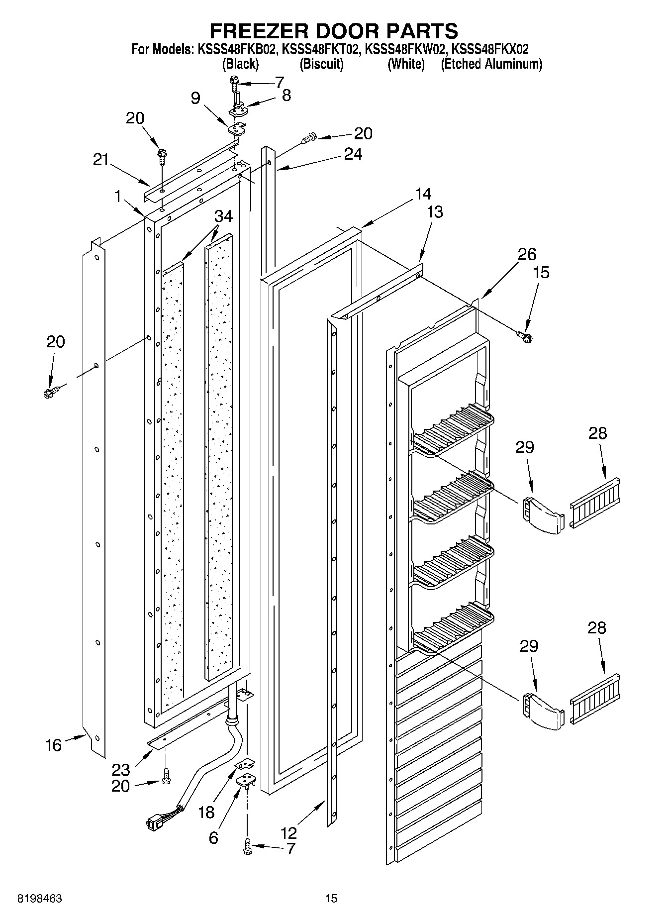 10 - FREEZER DOOR PARTS