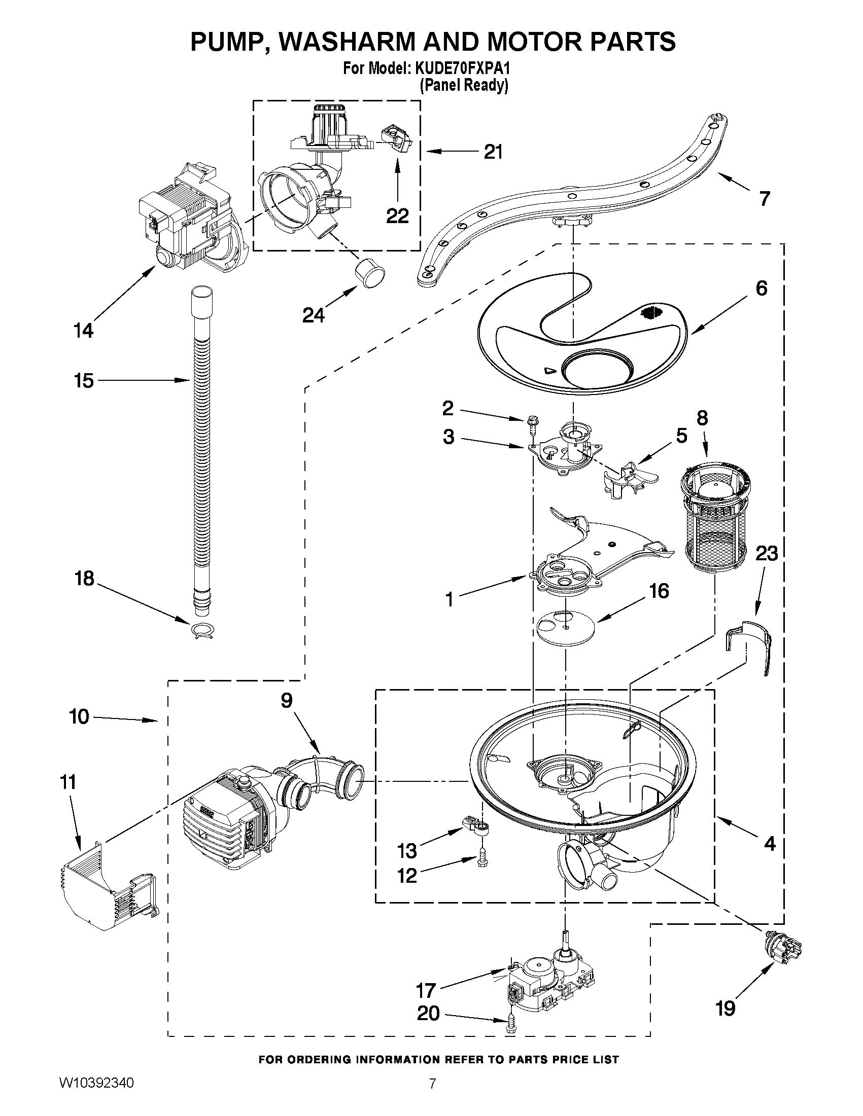 06 - PUMP, WASHARM AND MOTOR PARTS