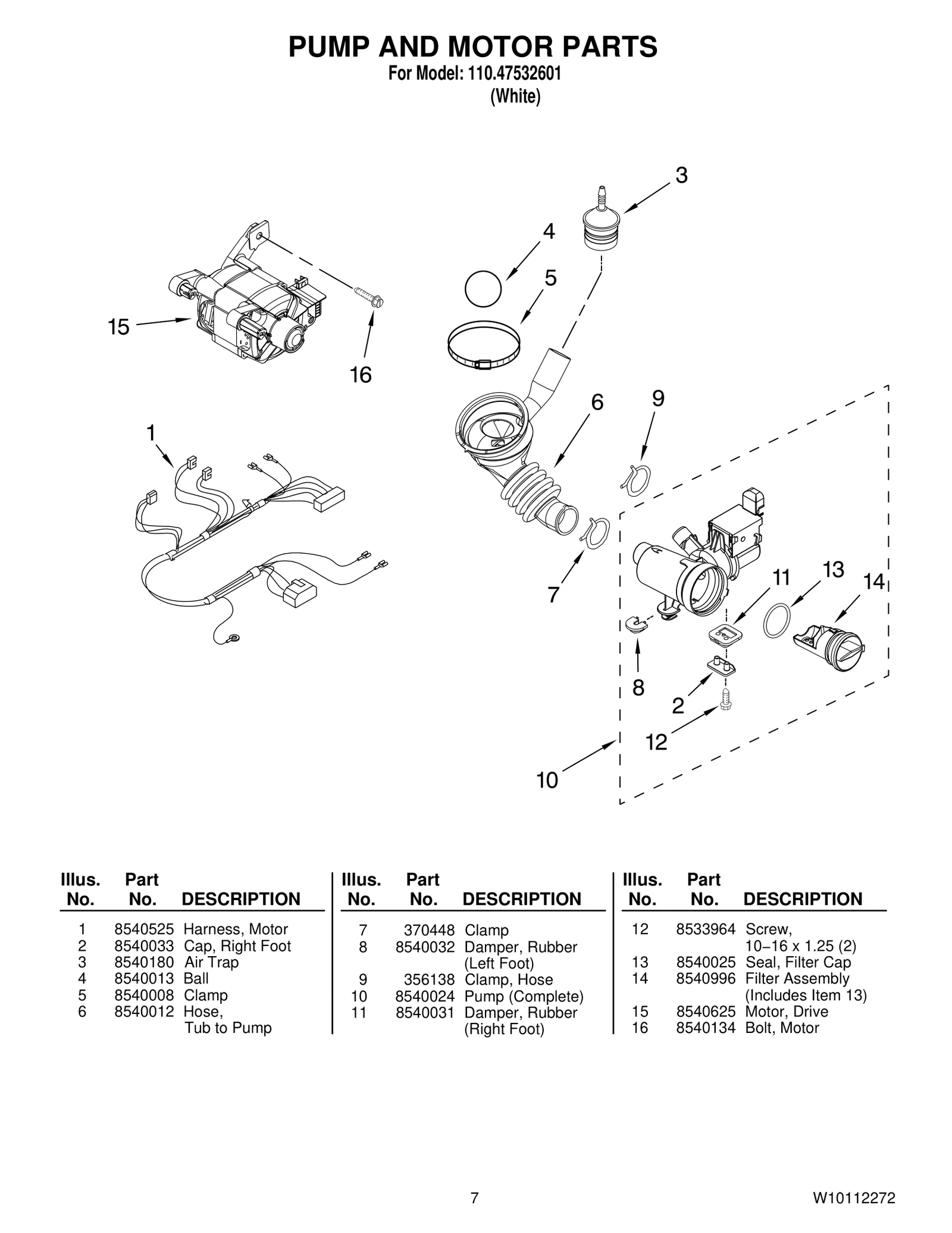 PUMP AND MOTOR PARTS