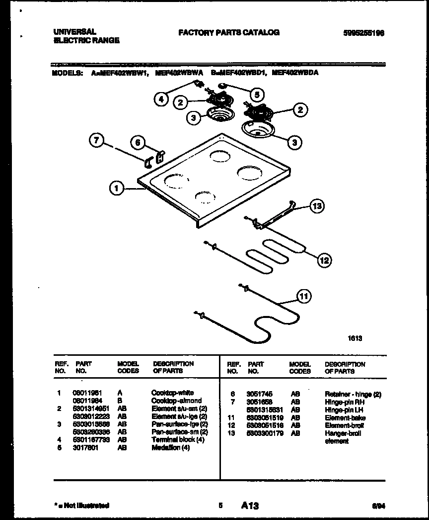05 - COOKTOP AND BROILER PARTS