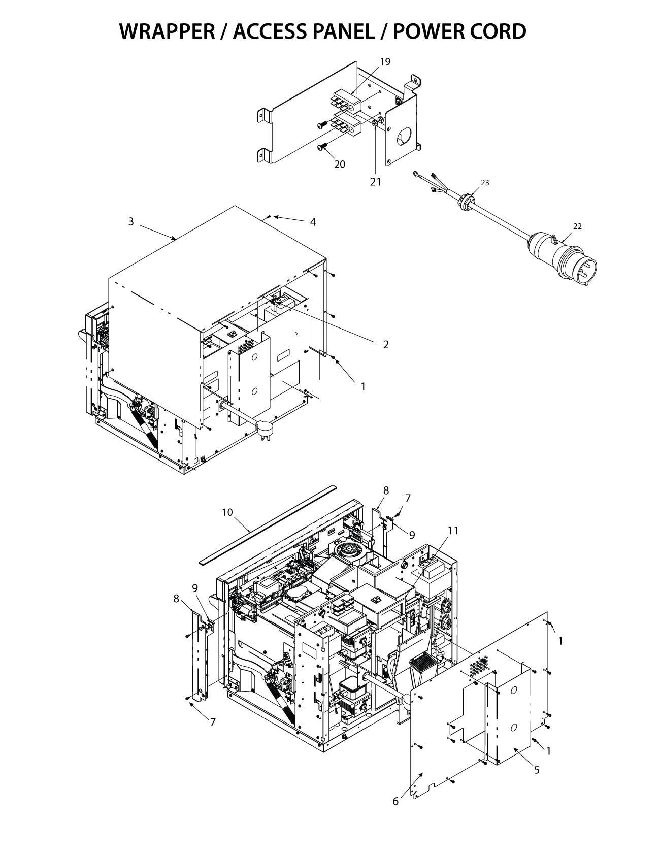 WRAPPER / ACCESS PANEL / POWER CORD