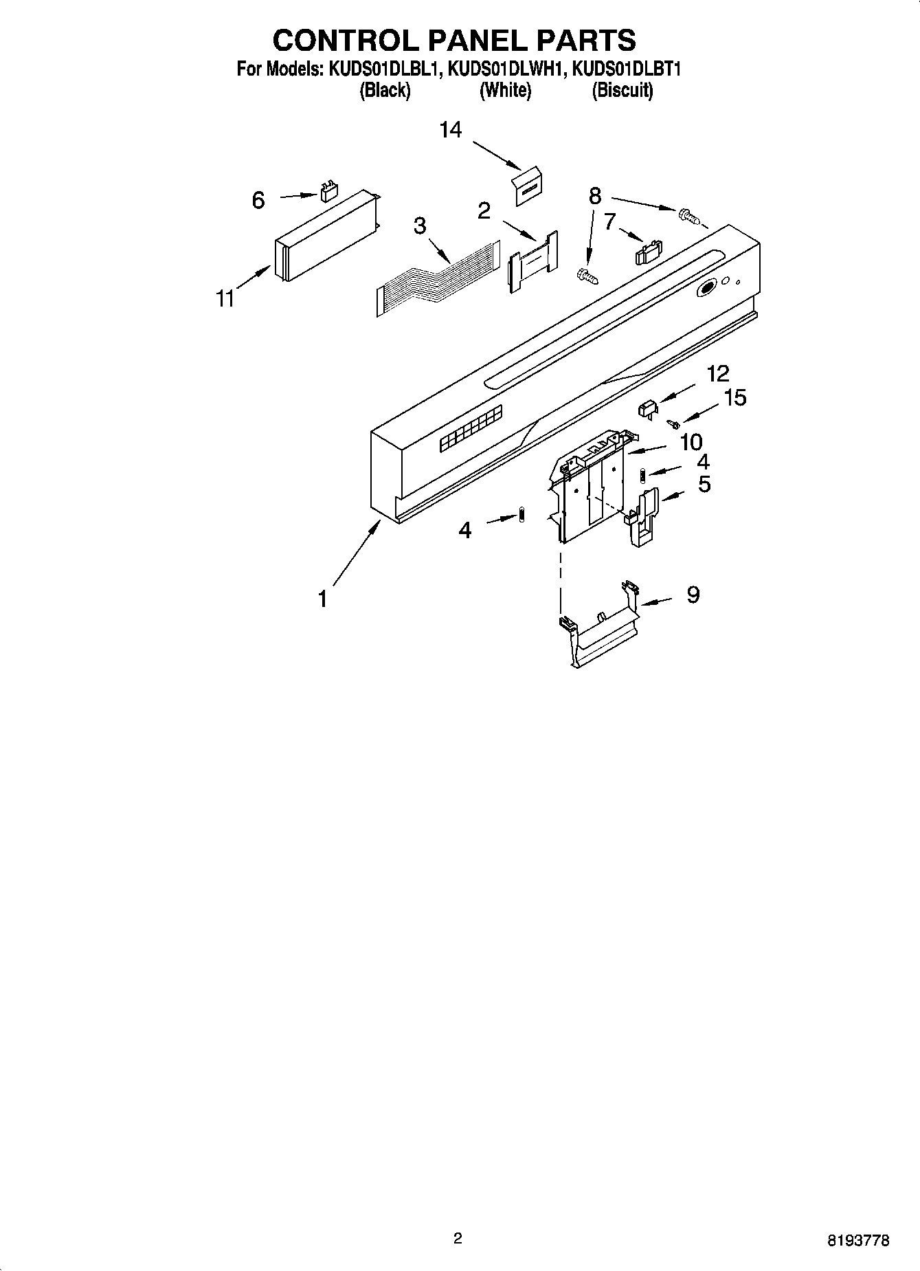 02 - CONTROL PANEL PARTS