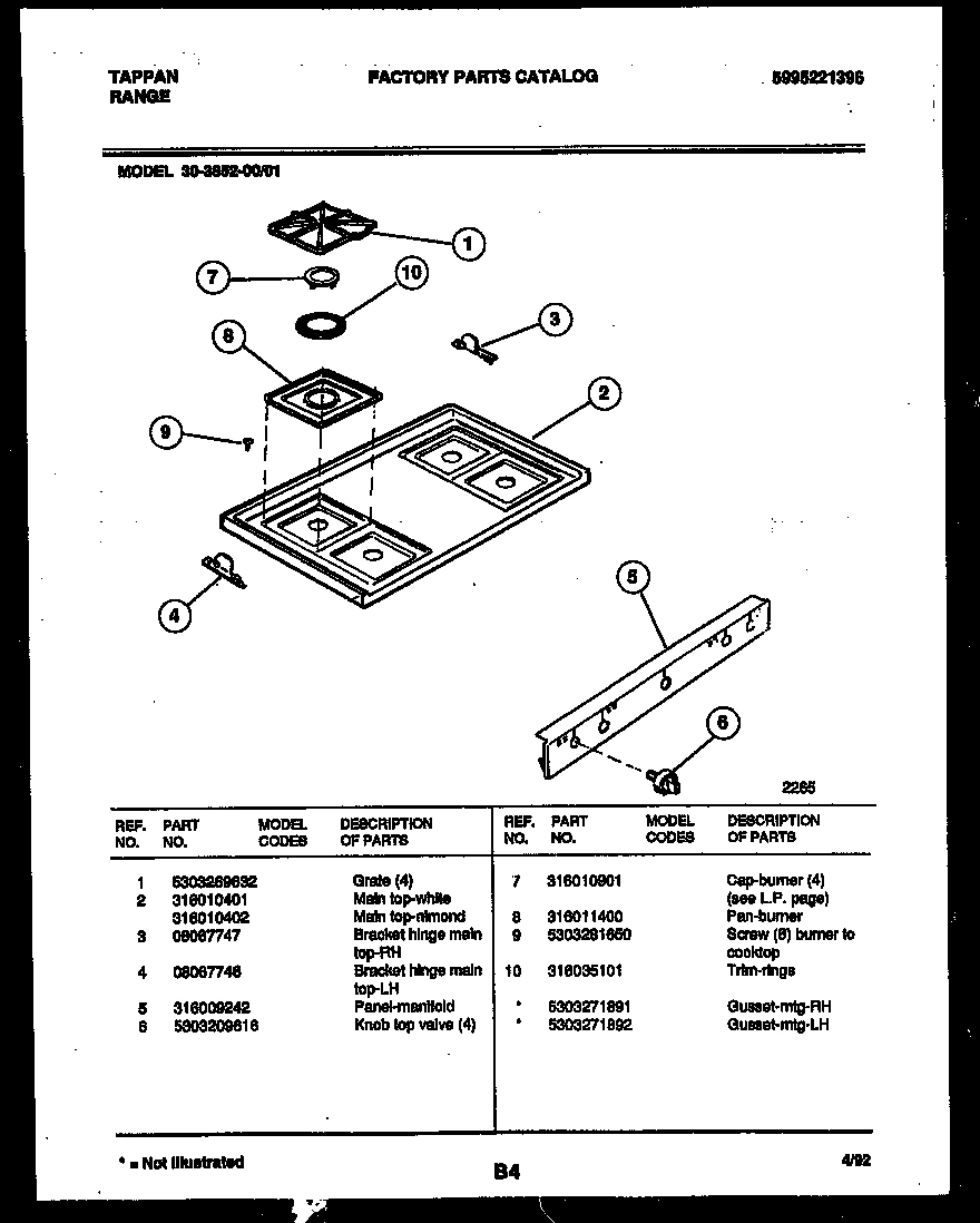 03 - COOKTOP PARTS
