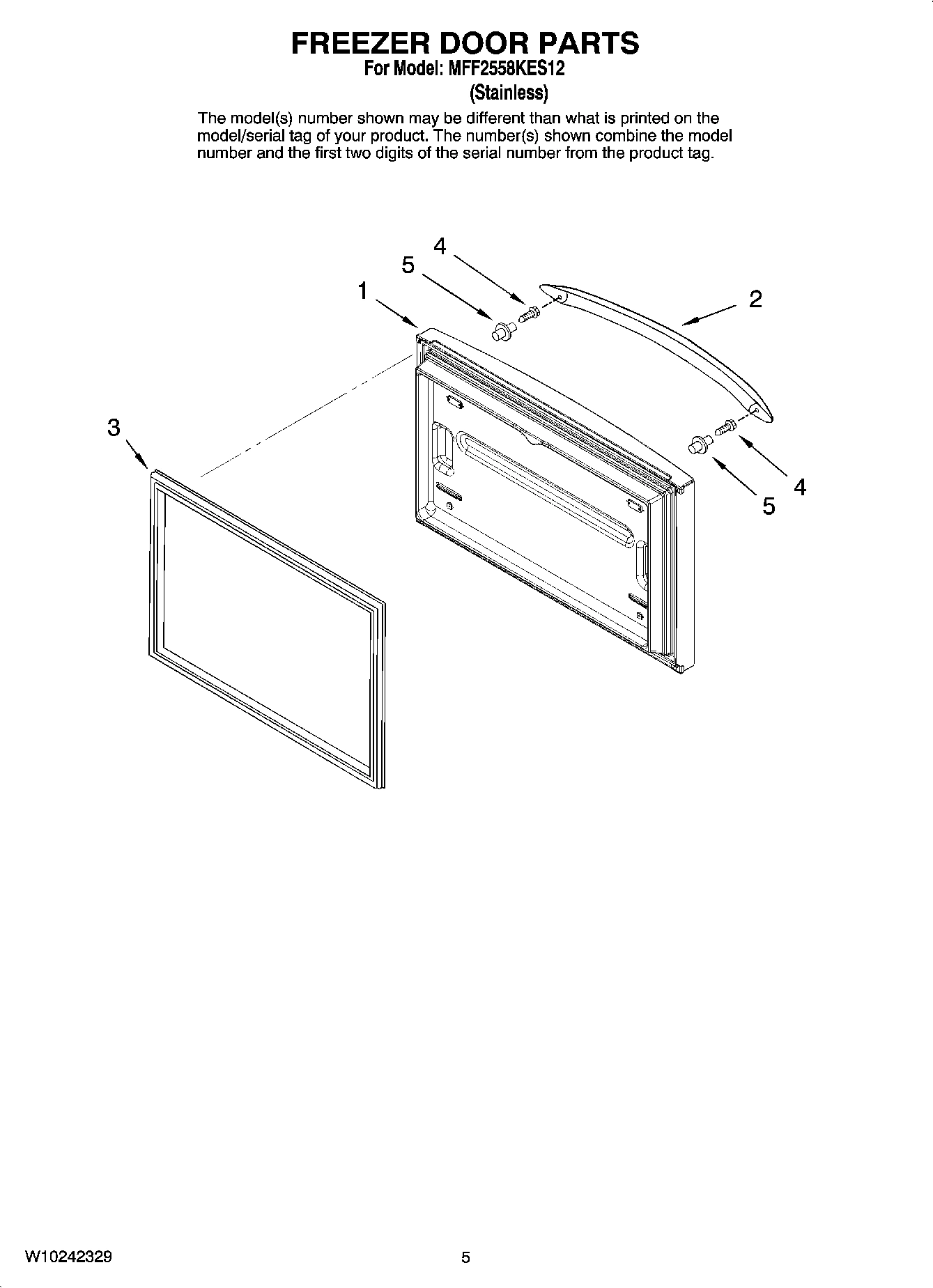 03 - FREEZER DOOR PARTS