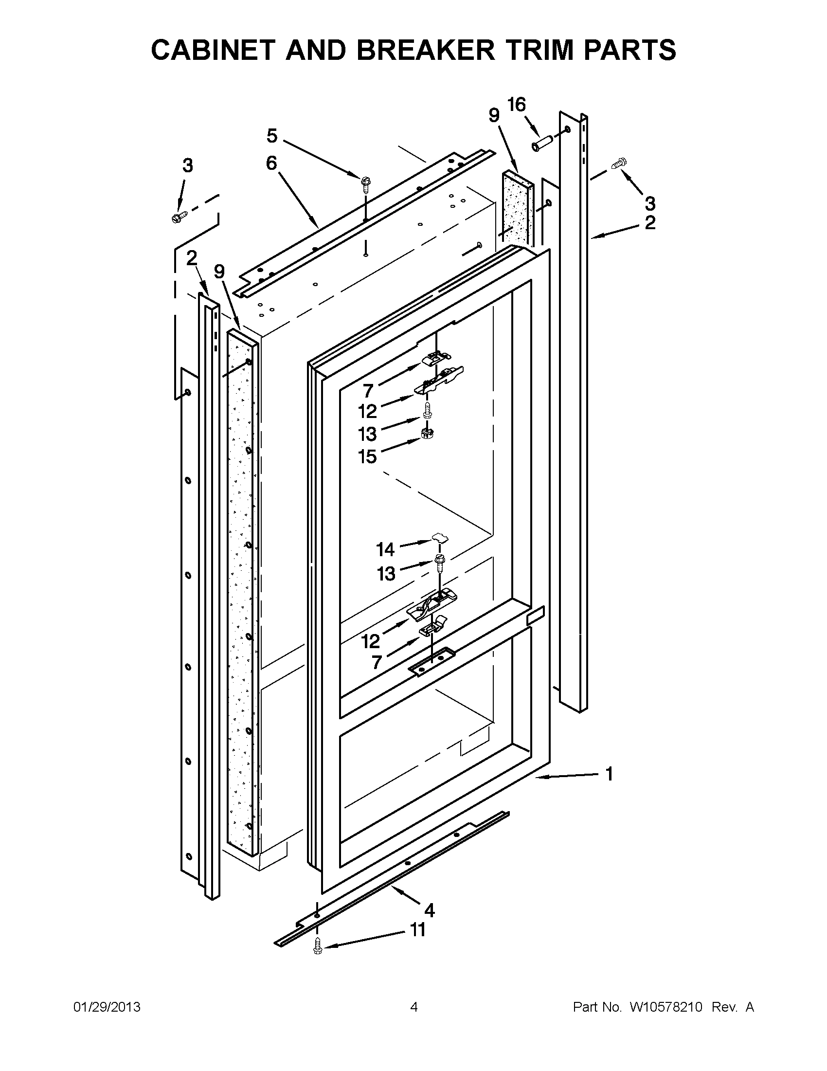 02 - CABINET AND BREAKER TRIM PARTS