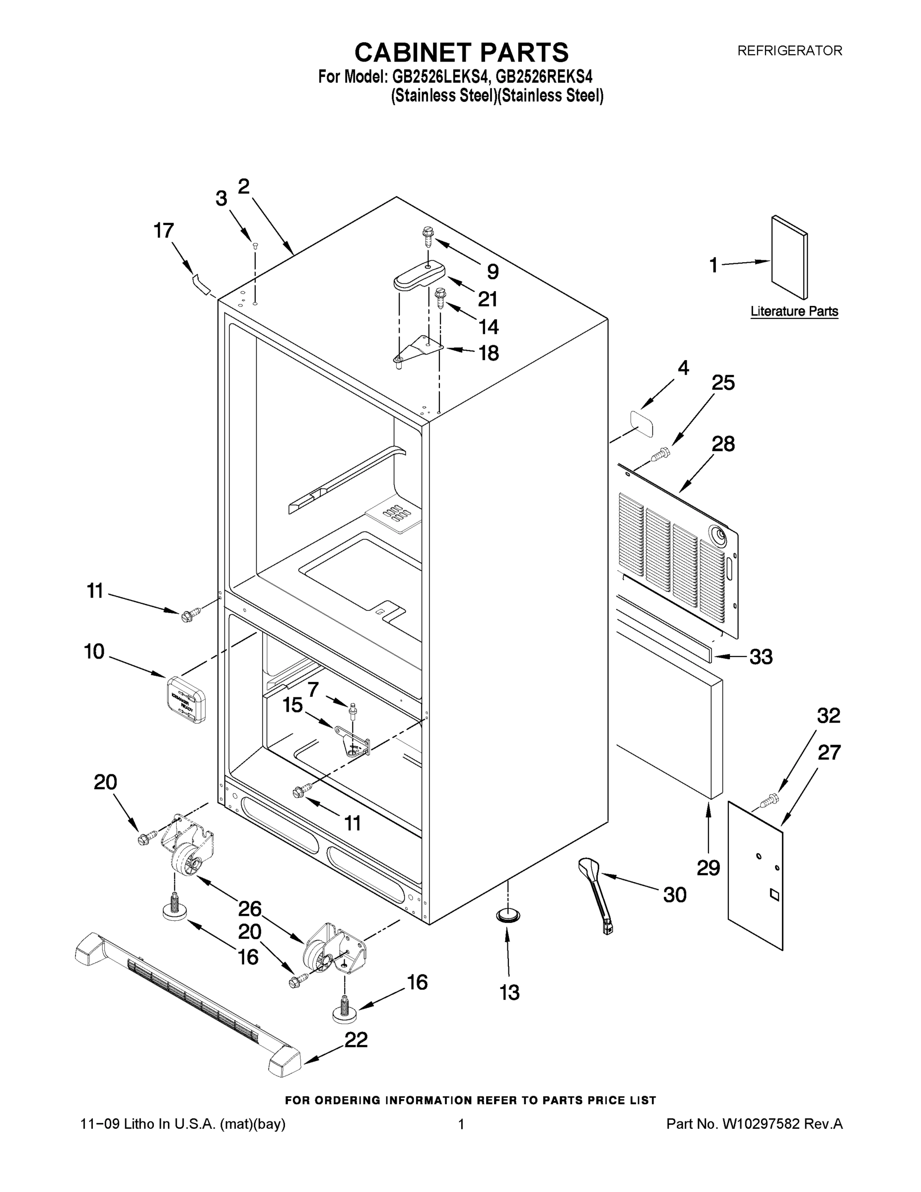 01 - CABINET PARTS