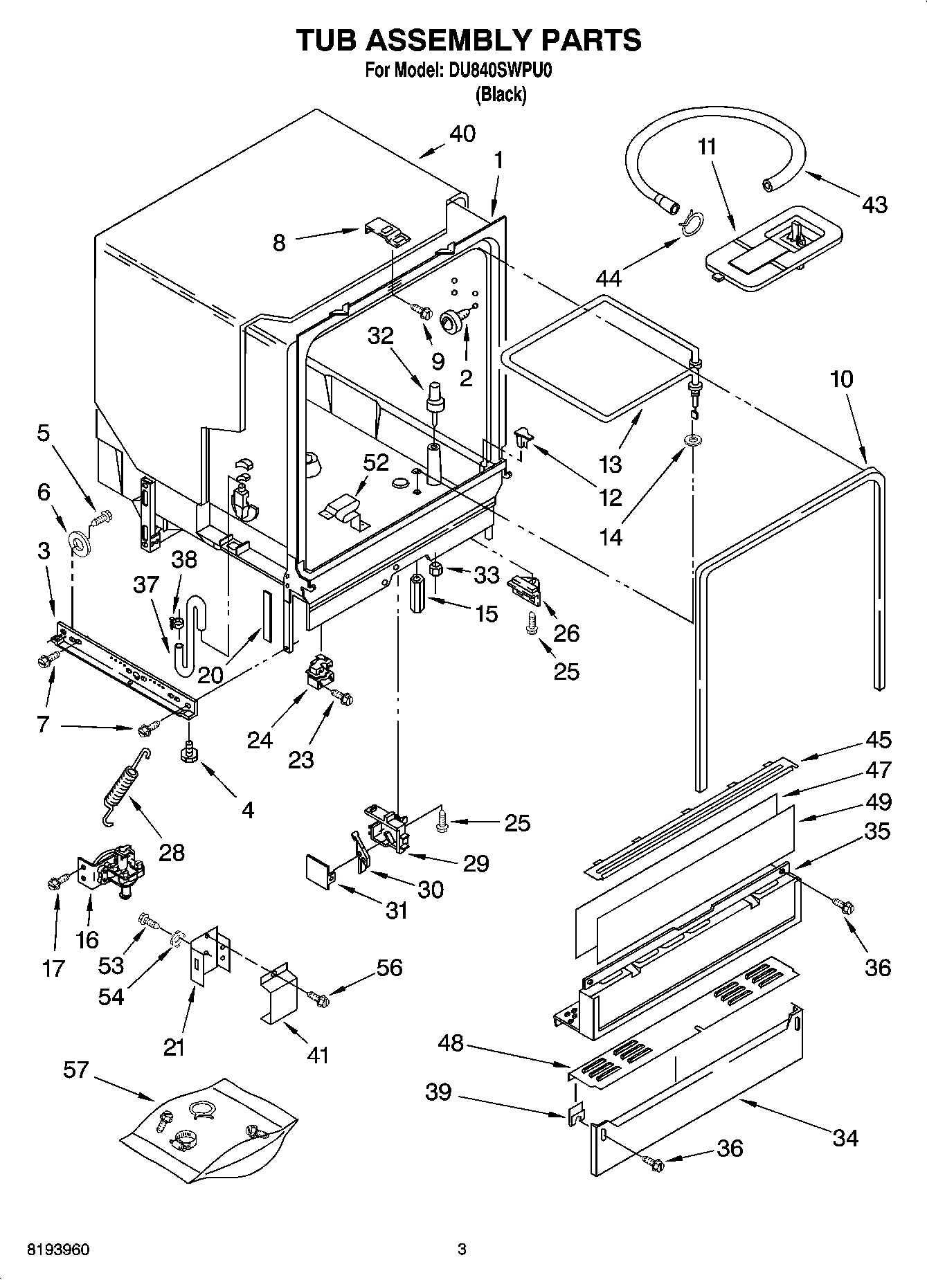 03 - TUB ASSEMBLY PARTS