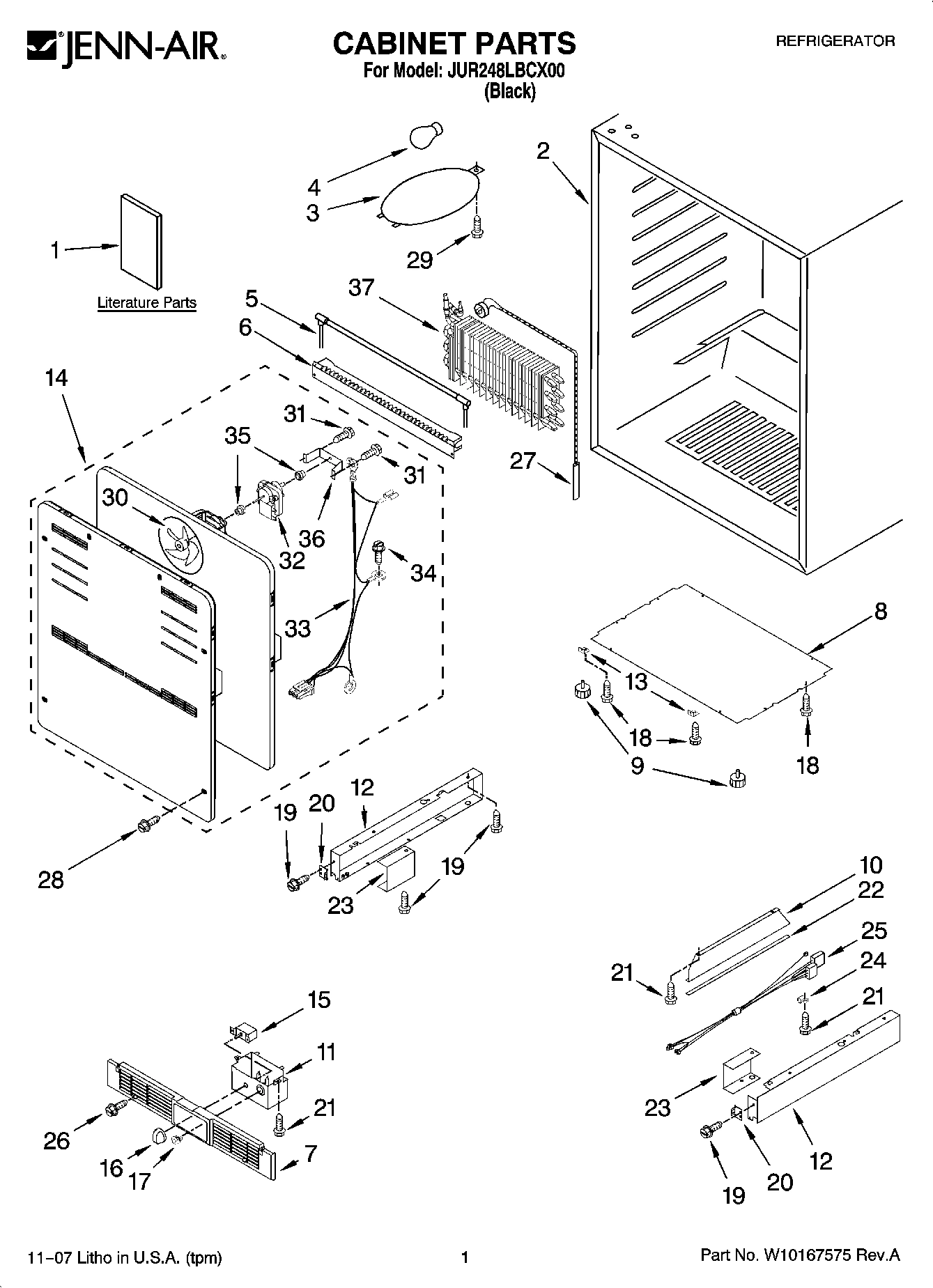 01 - CABINET PARTS