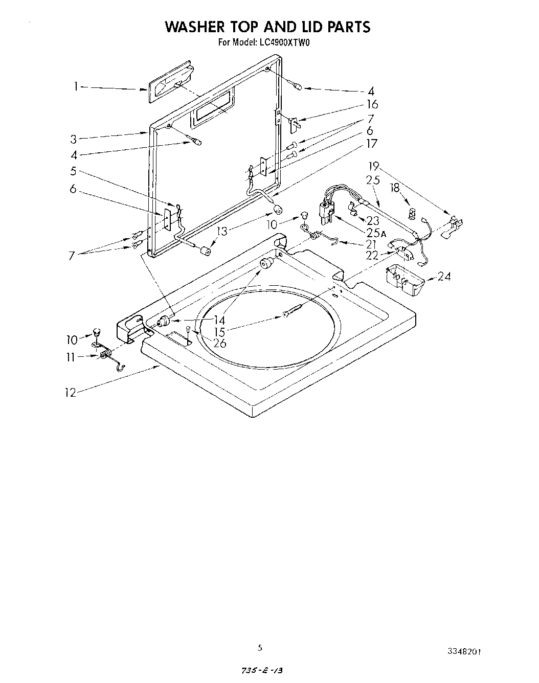 04 - WASHER TOP AND LID