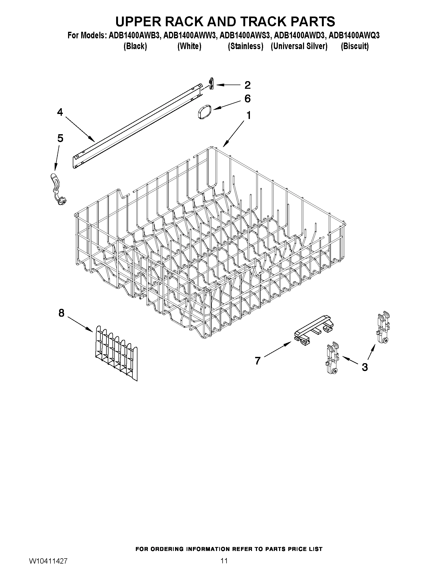 09 - UPPER RACK AND TRACK PARTS