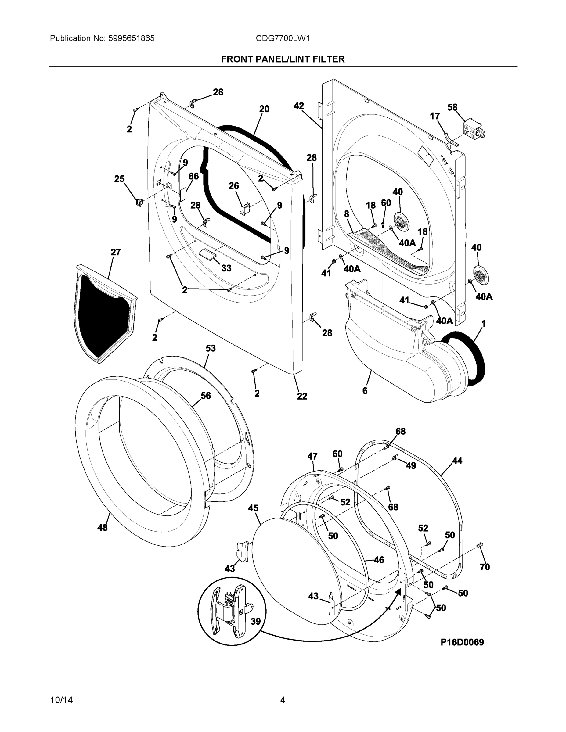 03 - FRONT PANEL/LINT FILTER