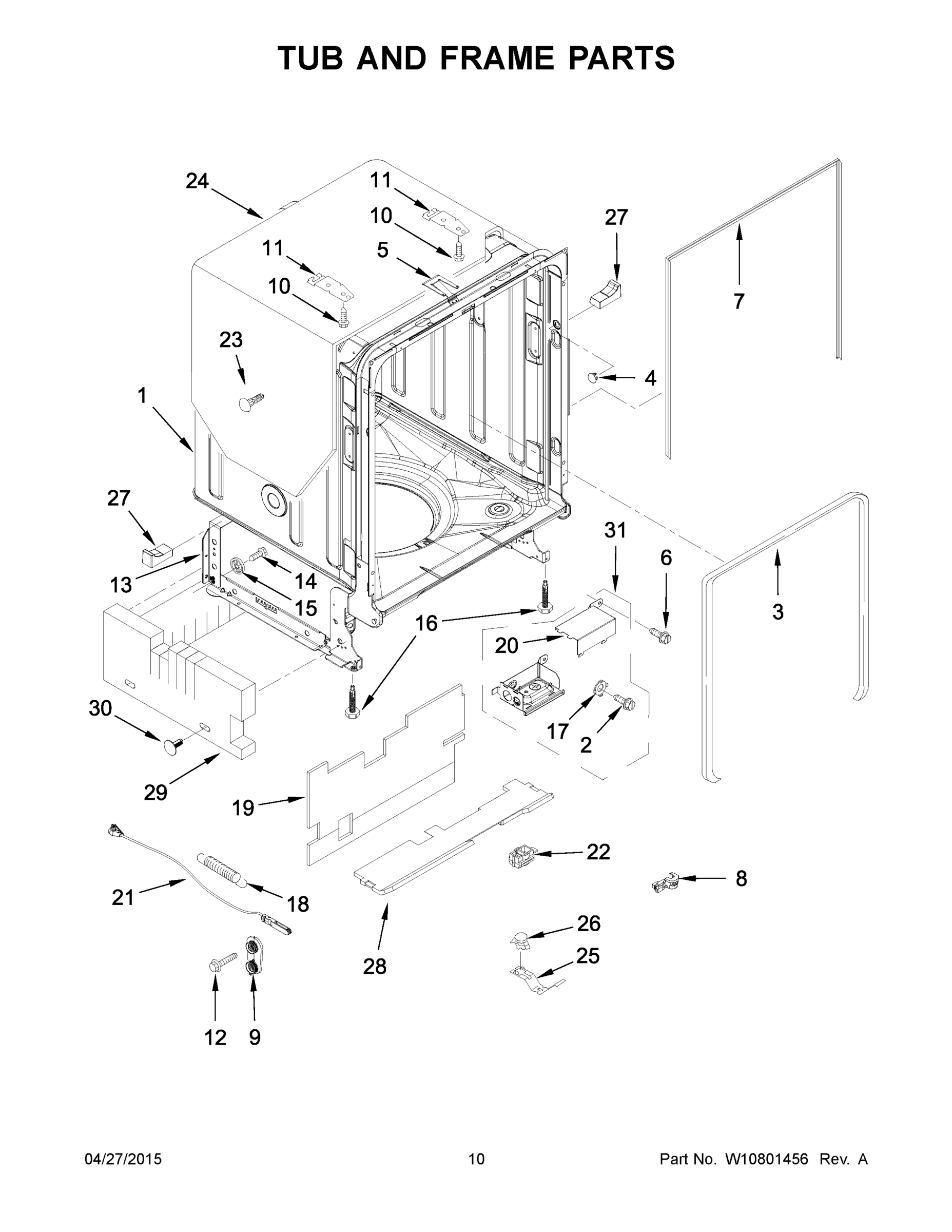 06 - TUB AND FRAME PARTS