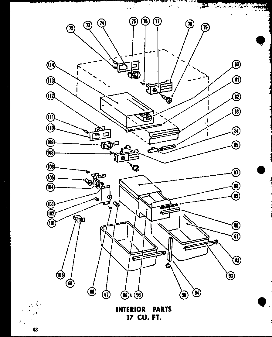 02 - INTERIOR PARTS 17 CU. FT.