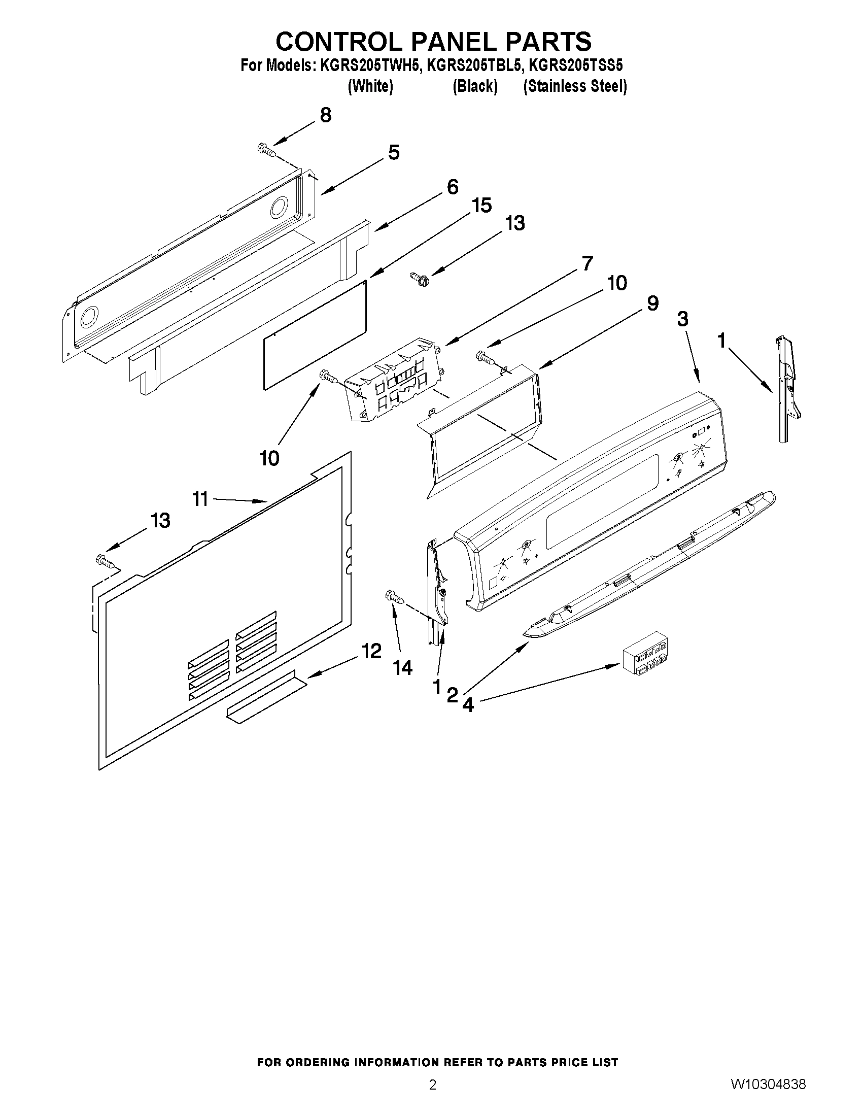 02 - CONTROL PANEL PARTS