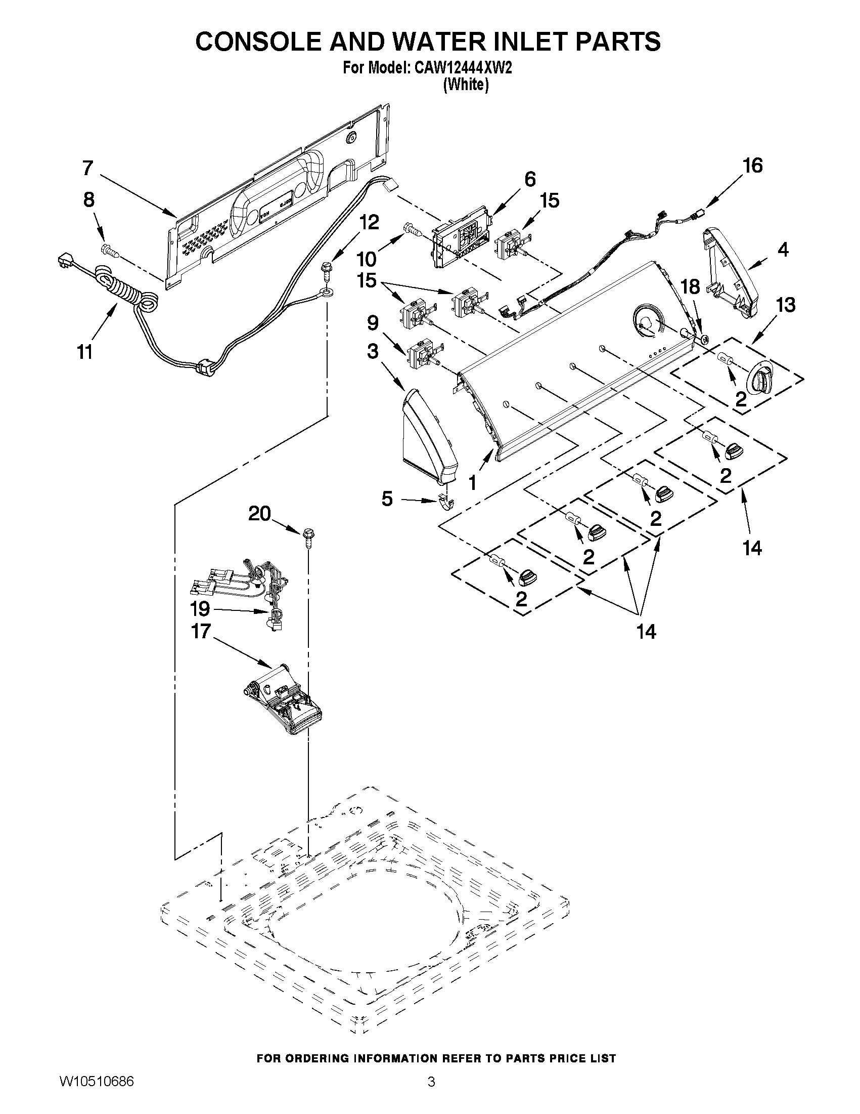 02 - CONSOLE AND WATER INLET PARTS