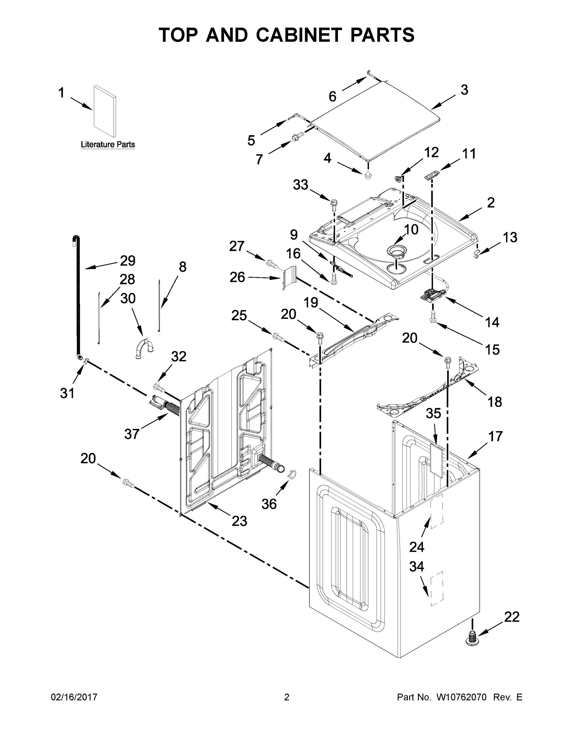02 - TOP AND CABINET PARTS