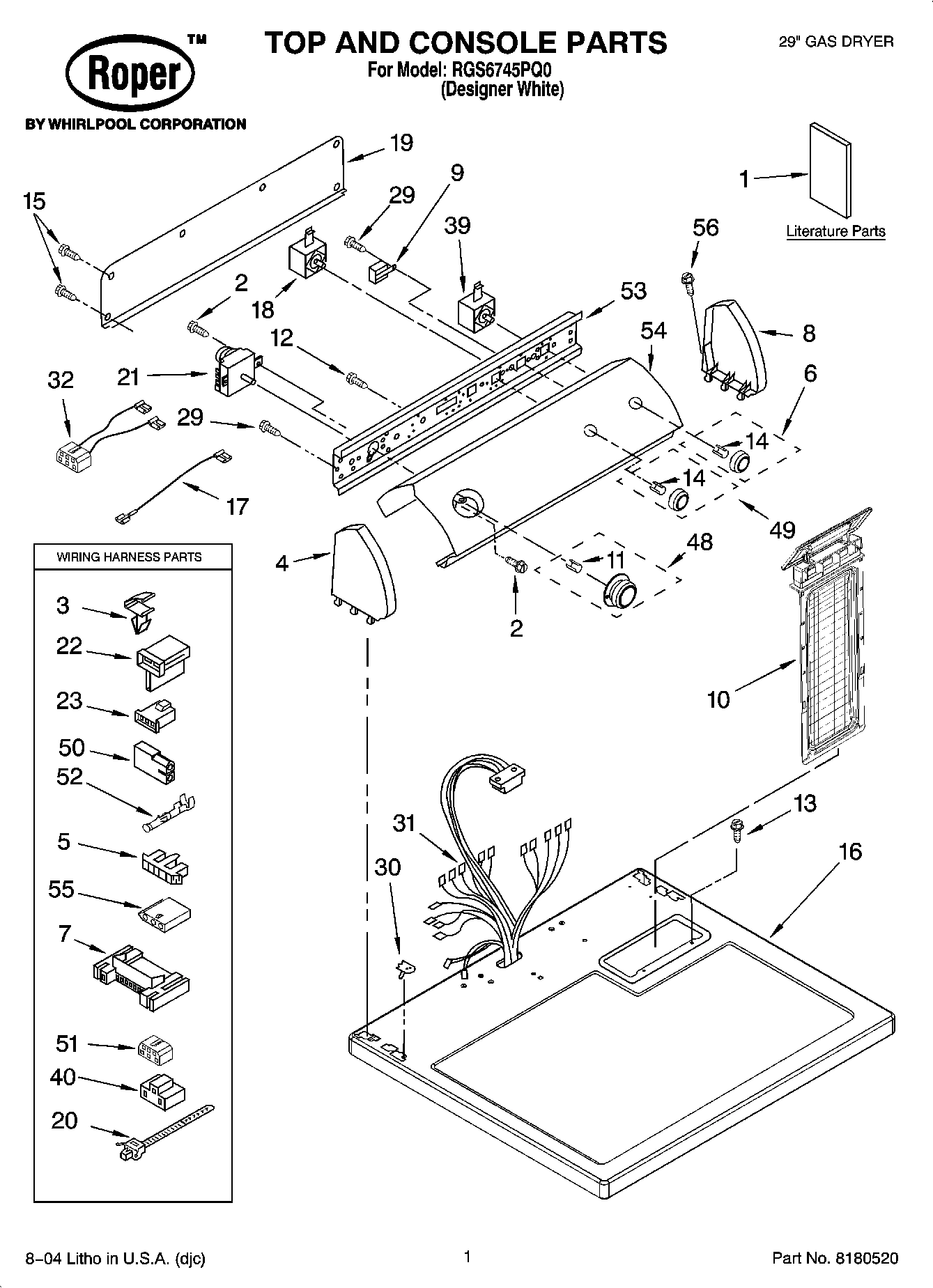 01 - TOP AND CONSOLE PARTS