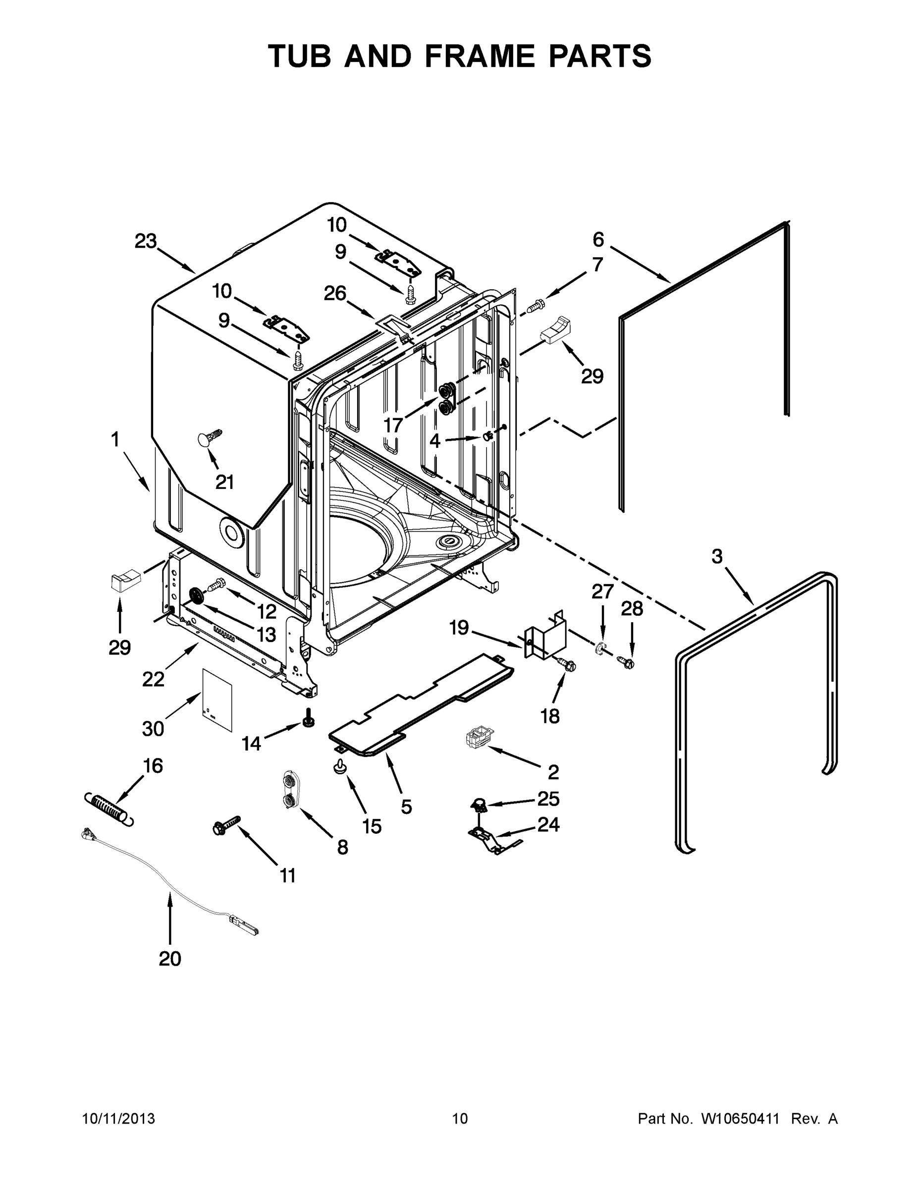 06 - TUB AND FRAME PARTS