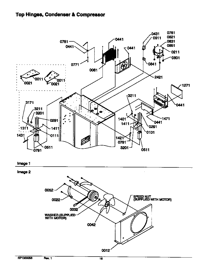 13 - TOP HINGES, CONDENSER & COMPRESSOR