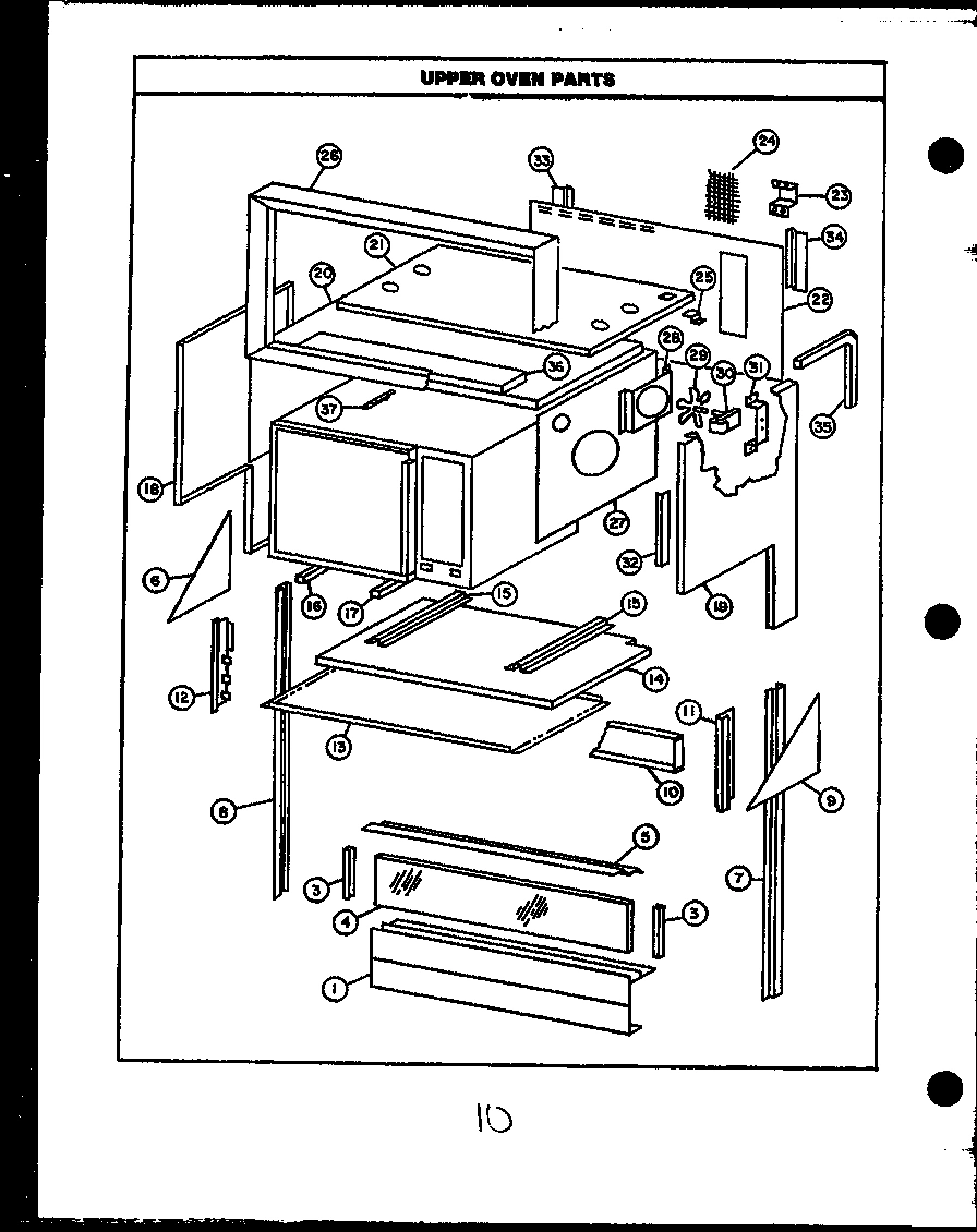 12 - UPPER OVEN PARTS