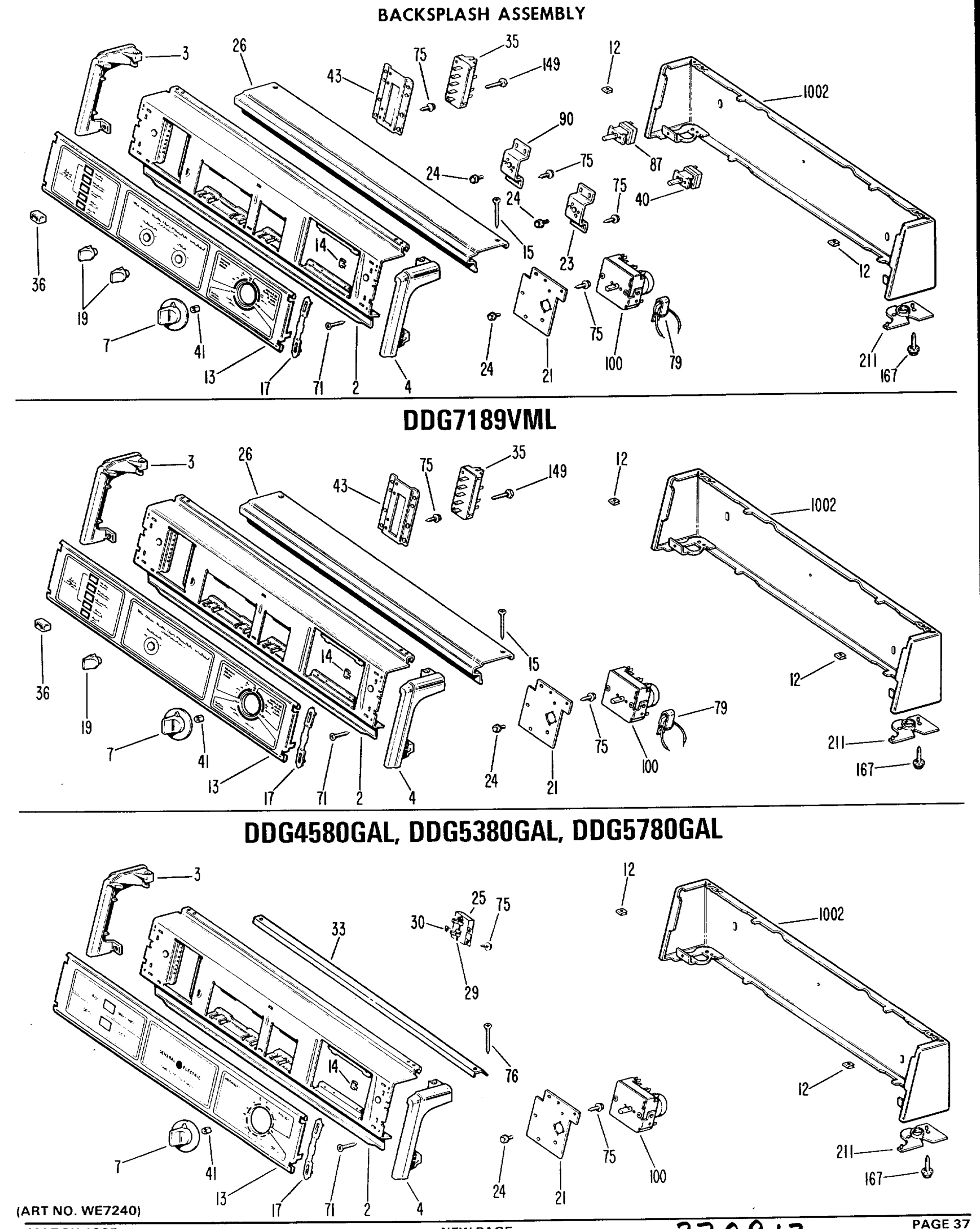 BACKSPLASH ASSEMBLY