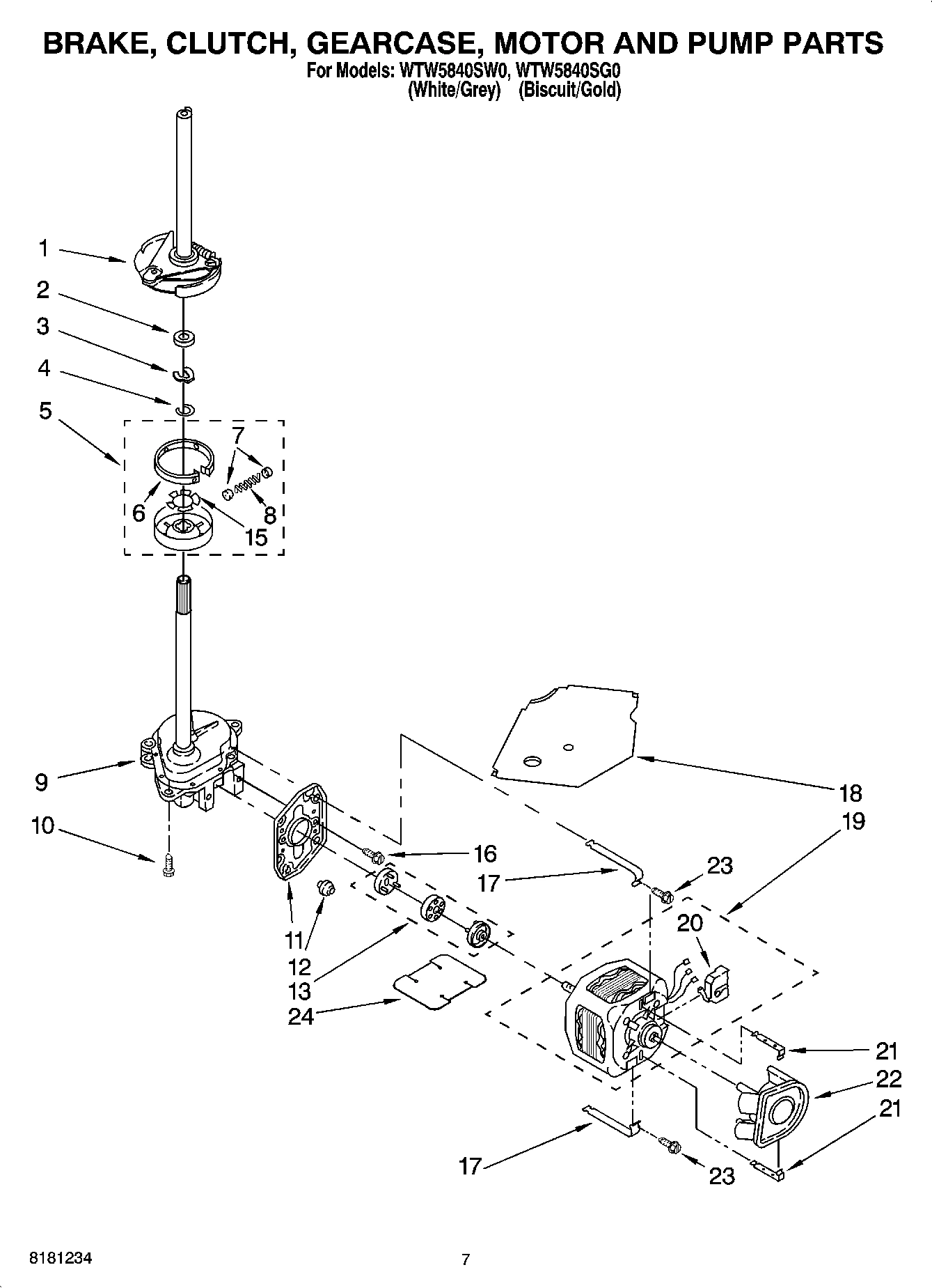 04 - BRAKE, CLUTCH, GEARCASE, MOTOR AND PUMP PARTS