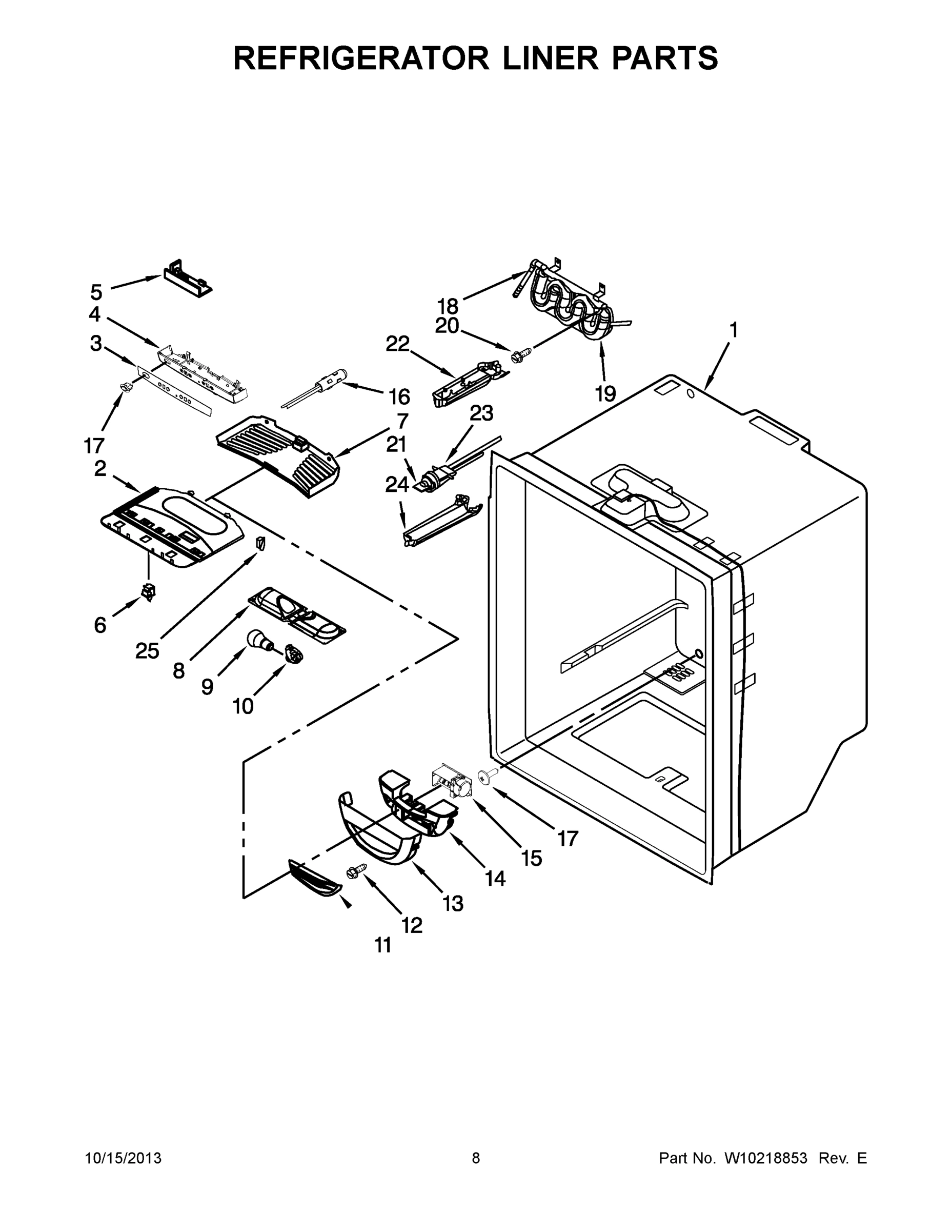 05 - REFRIGERATOR LINER PARTS