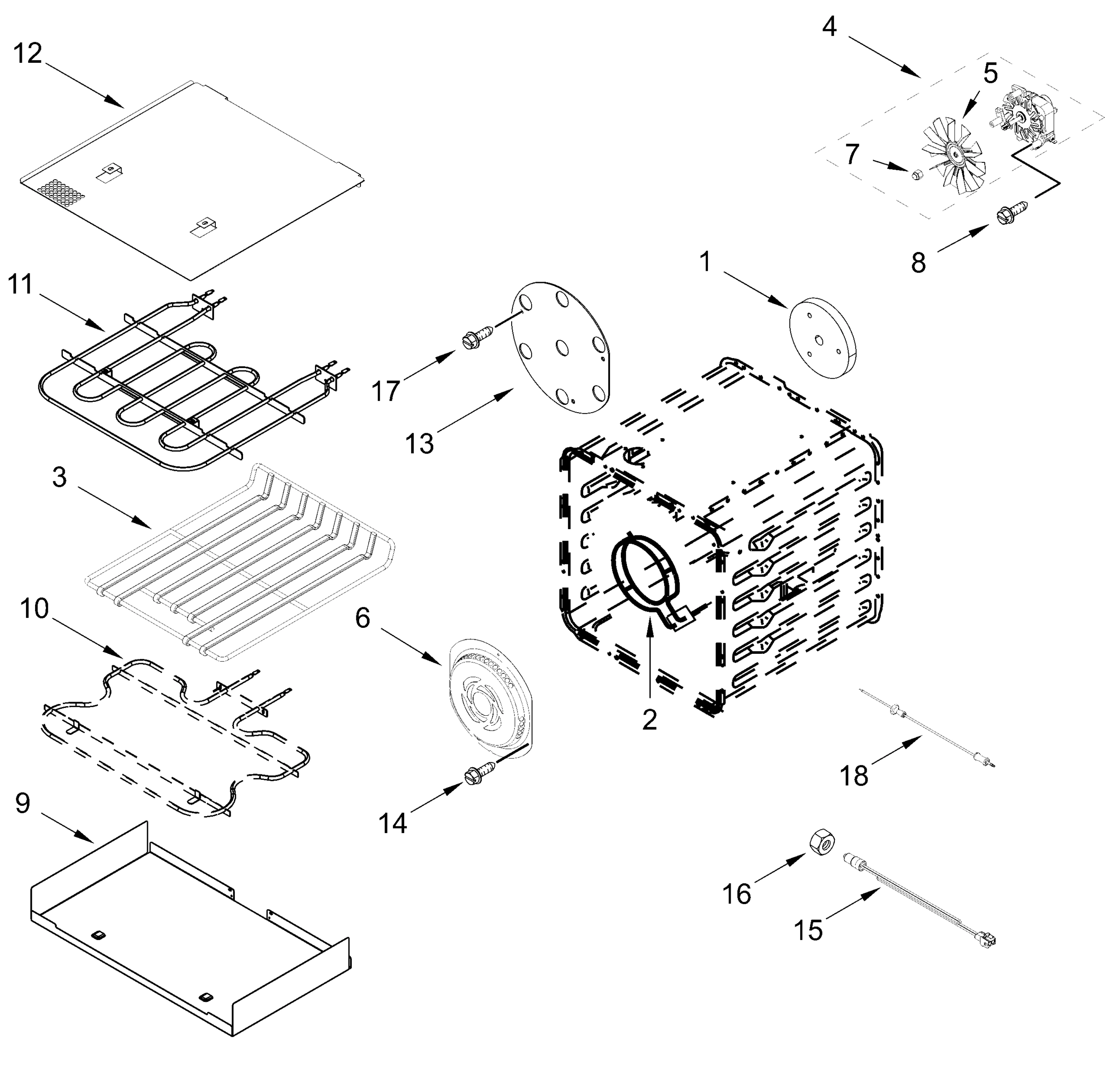 INTERNAL OVEN PARTS (18 In)