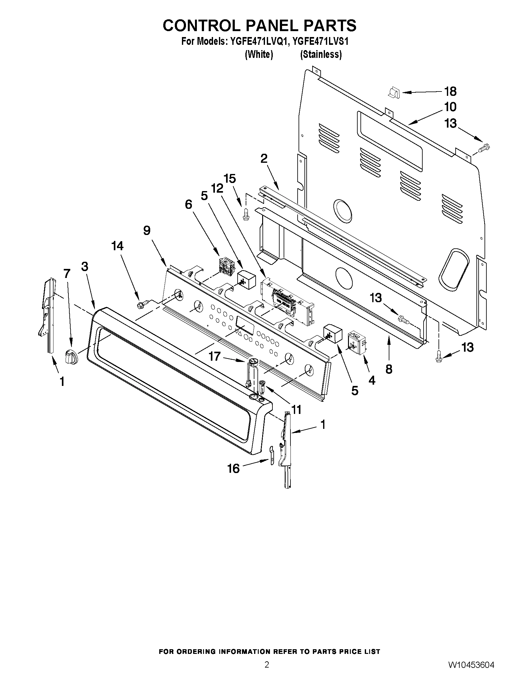 02 - CONTROL PANEL PARTS