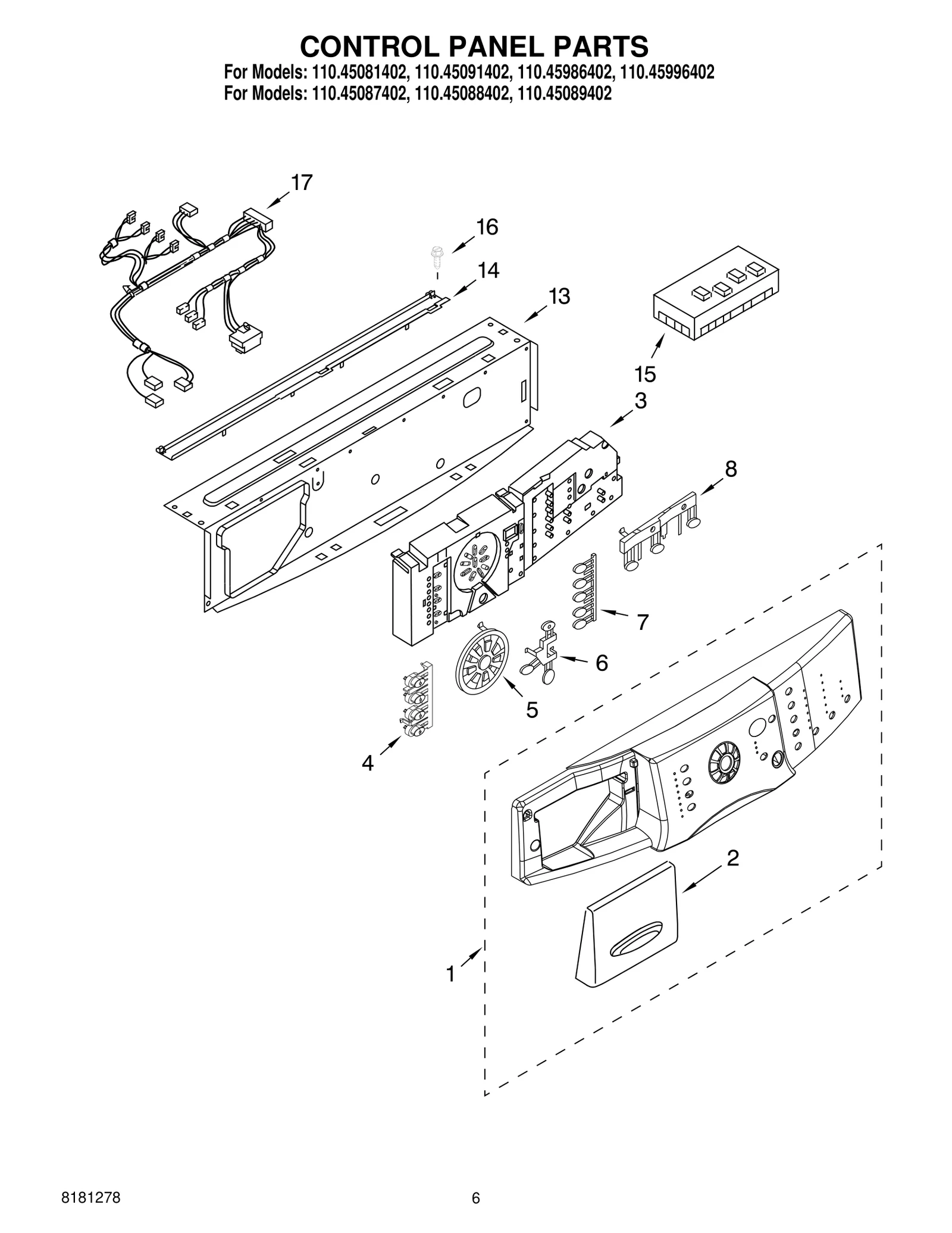 CONTROL PANEL PARTS