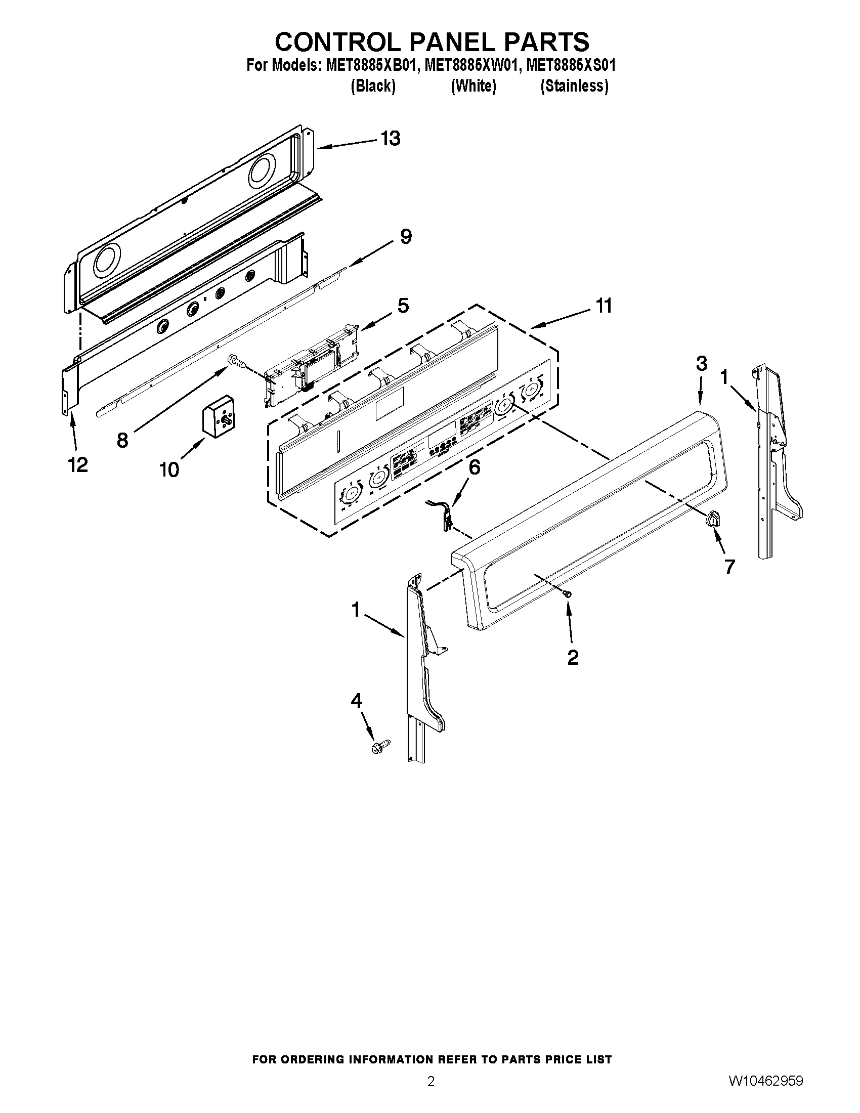 02 - CONTROL PANEL PARTS