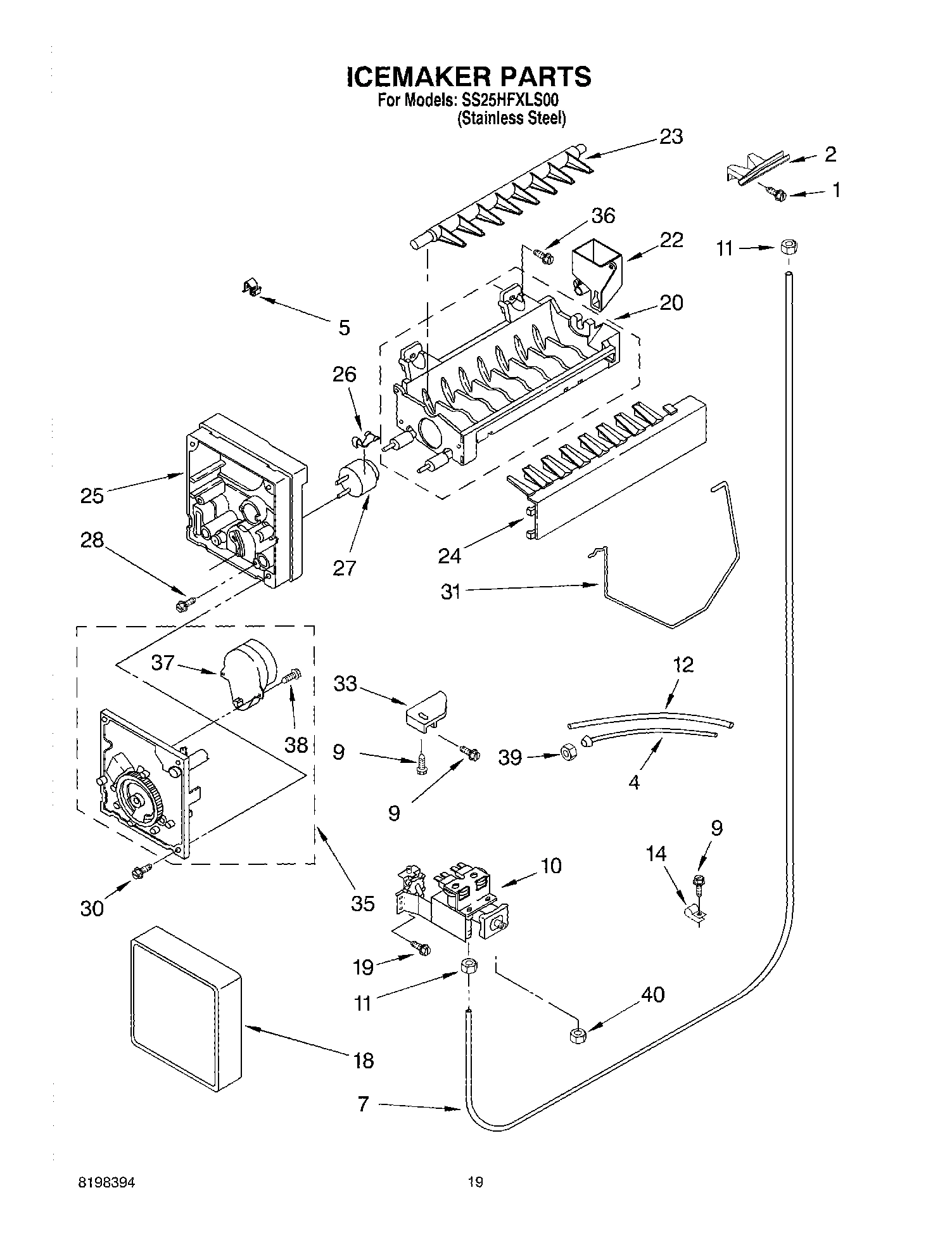 12 - ICEMAKER PARTS - PARTS NOT ILLUSTRATED