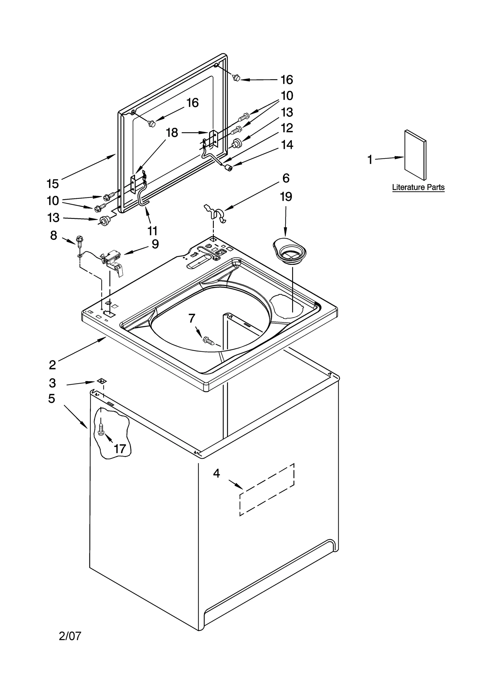 TOP AND CABINET PARTS