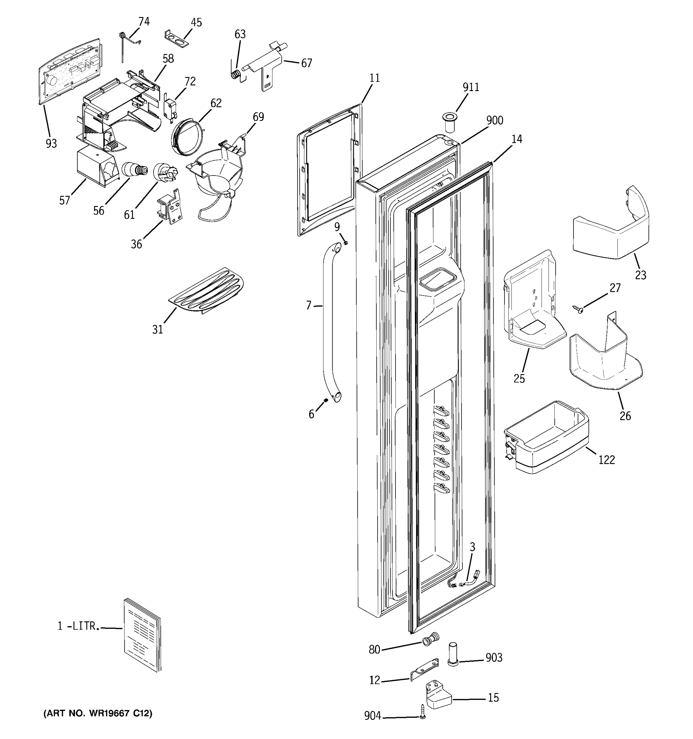 FREEZER DOOR