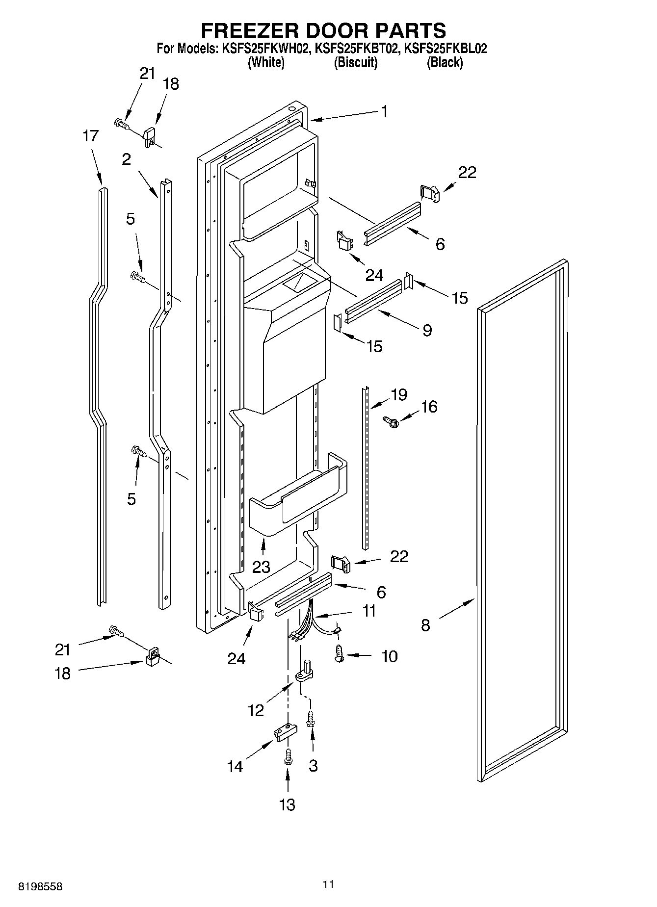 07 - FREEZER DOOR PARTS