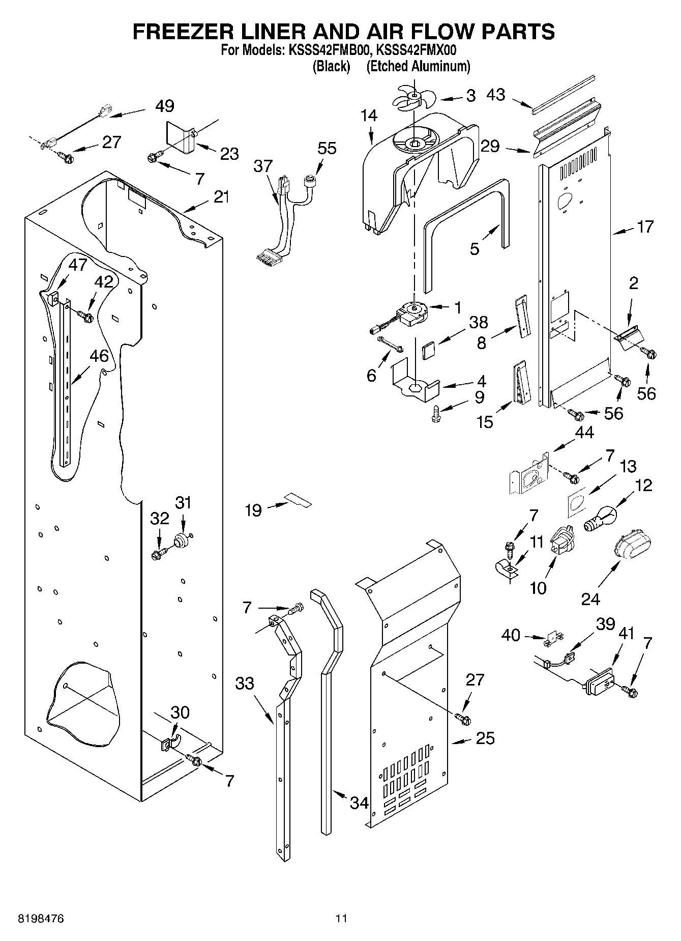08 - FREEZER LINER AND AIR FLOW PARTS