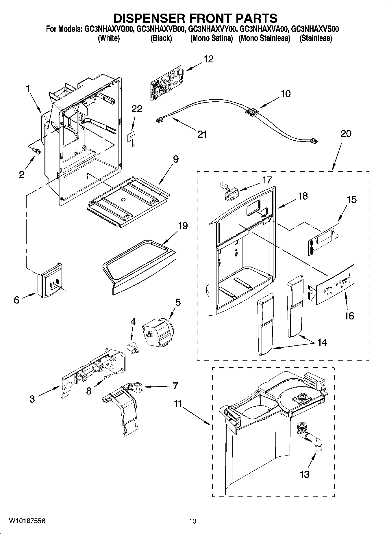 08 - DISPENSER FRONT PARTS