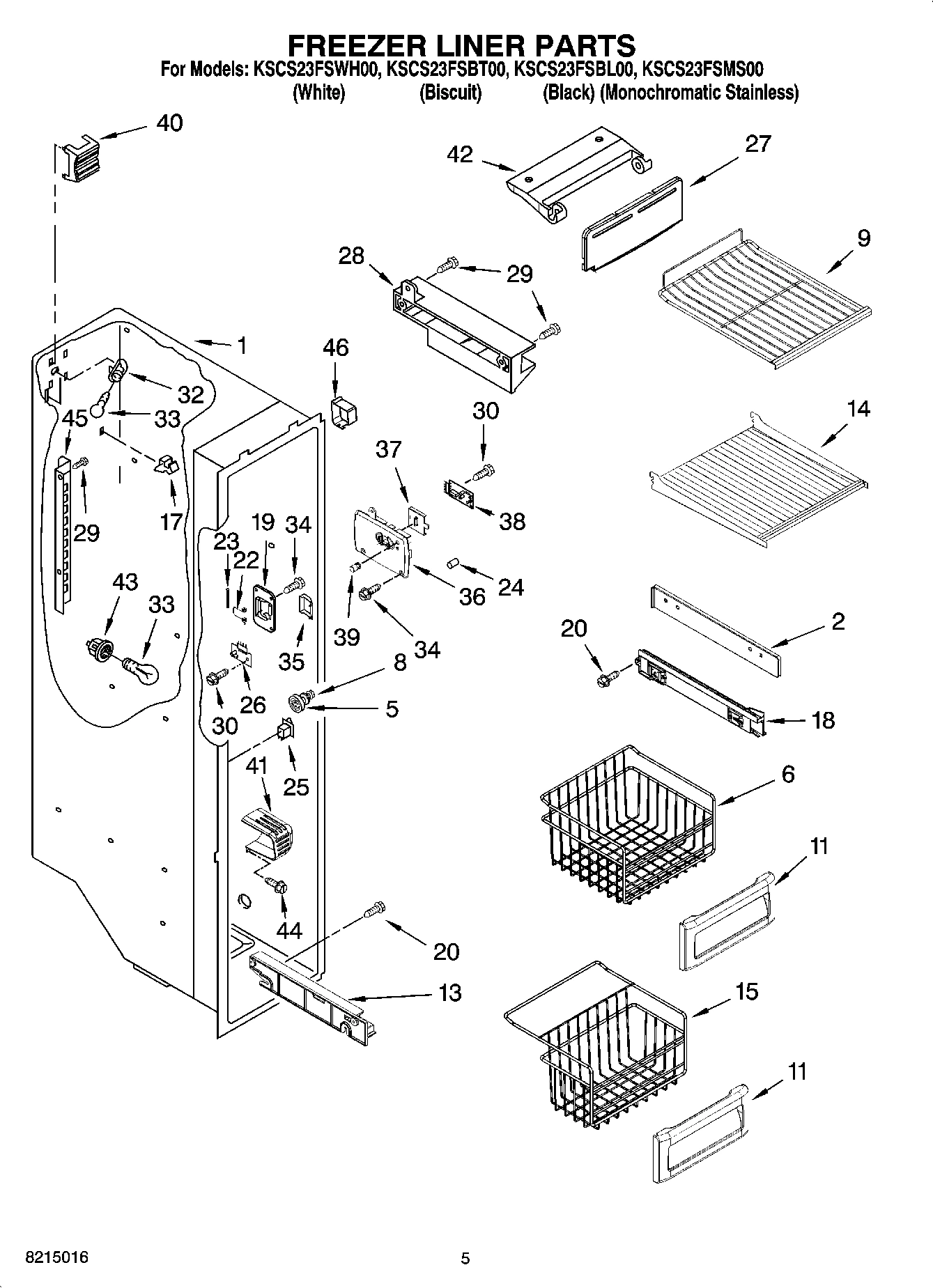 04 - FREEZER LINER PARTS