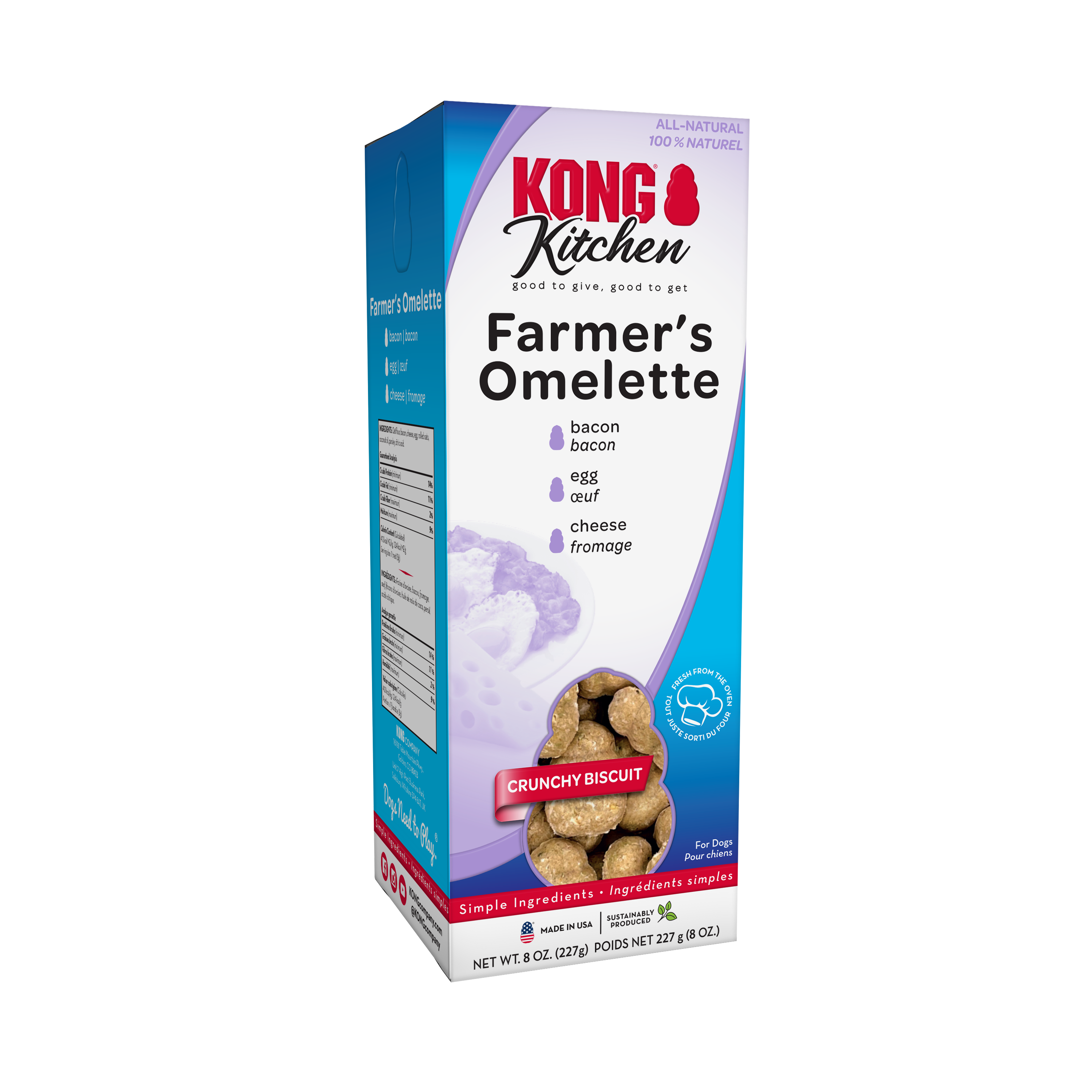 KONG Kitchen Crunchy Biscuit Farmers Omelette onpack product image