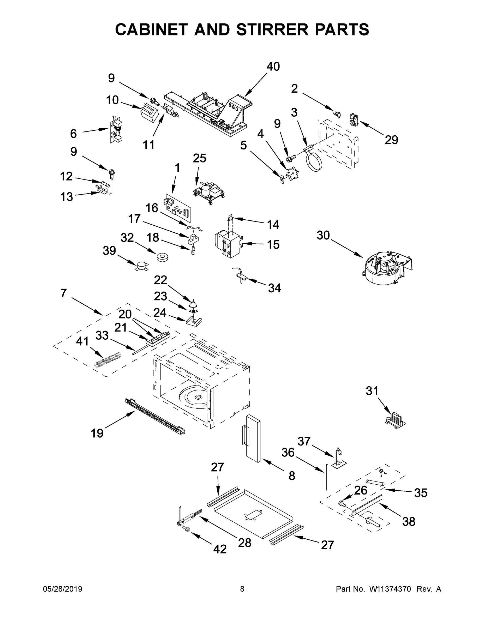 05 - CABINET AND STIRRER PARTS