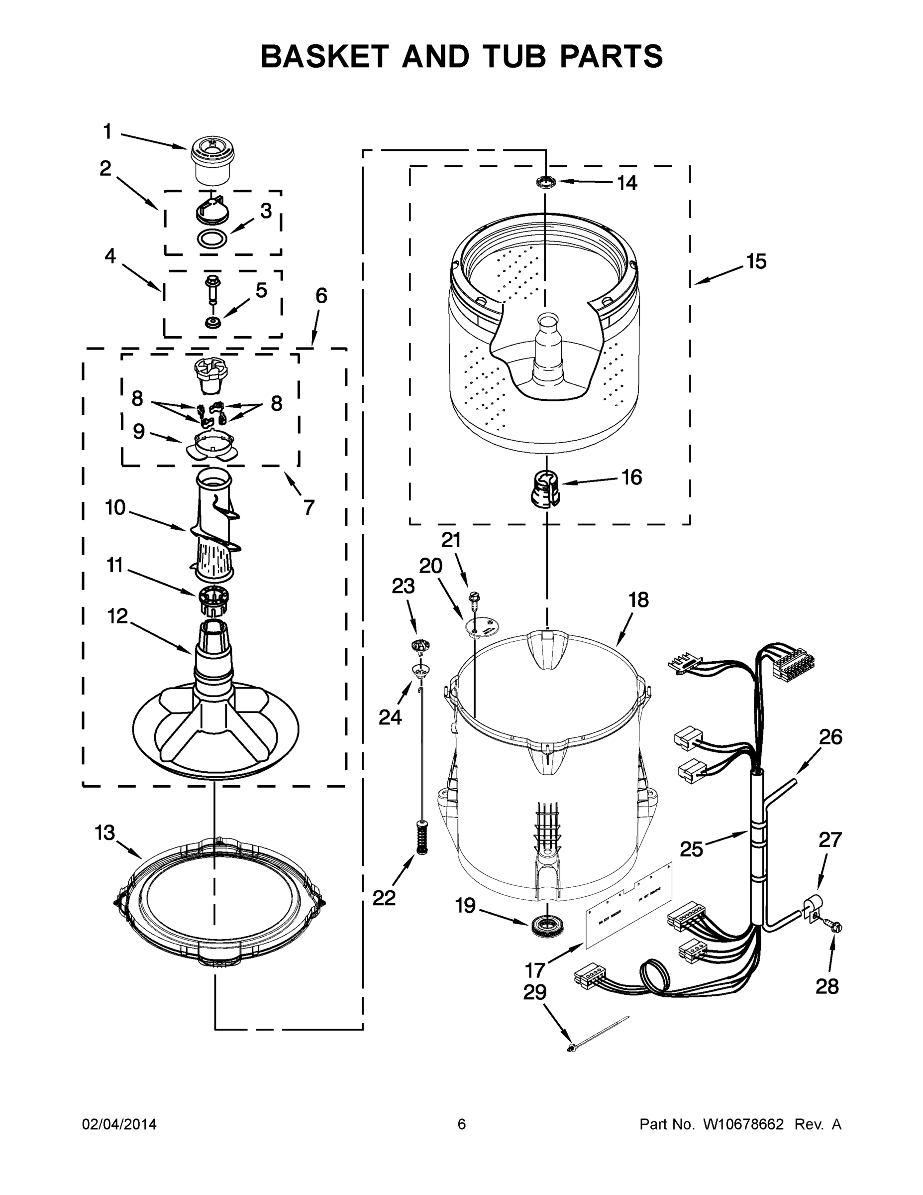 04 - BASKET AND TUB PARTS