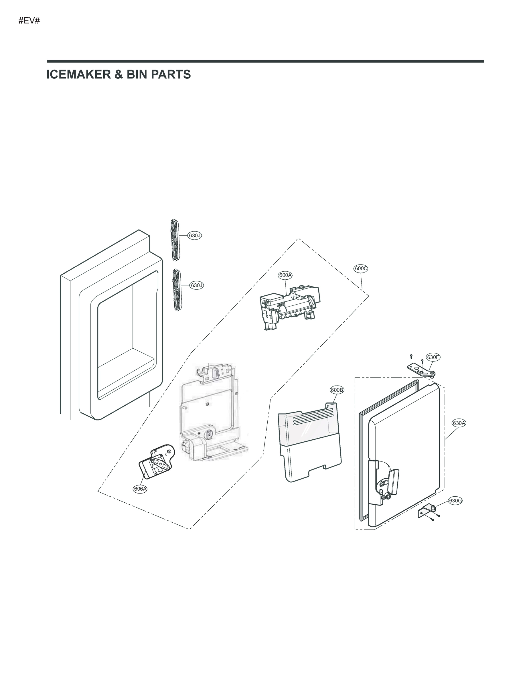 ICE MAKER & BIN PARTS