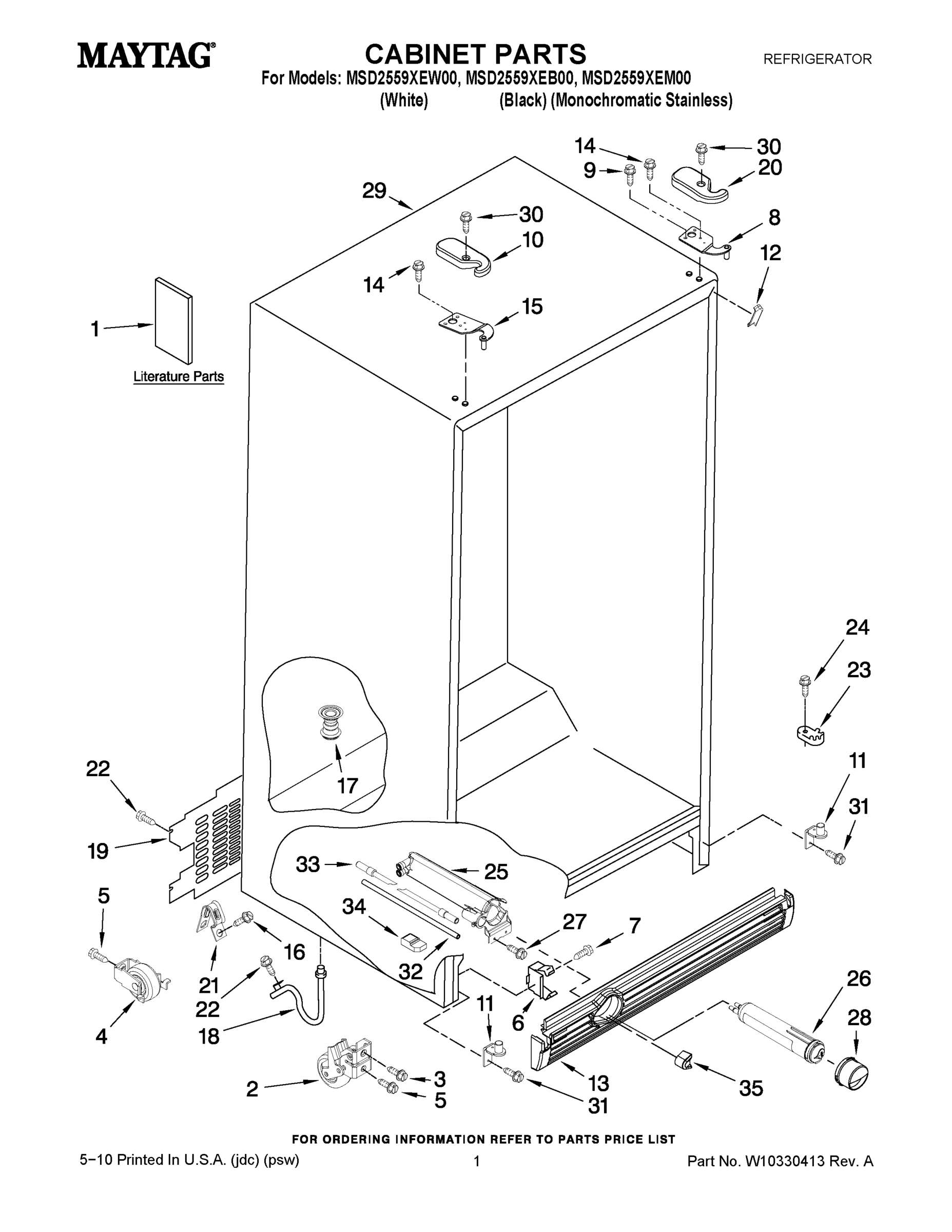 01 - CABINET PARTS