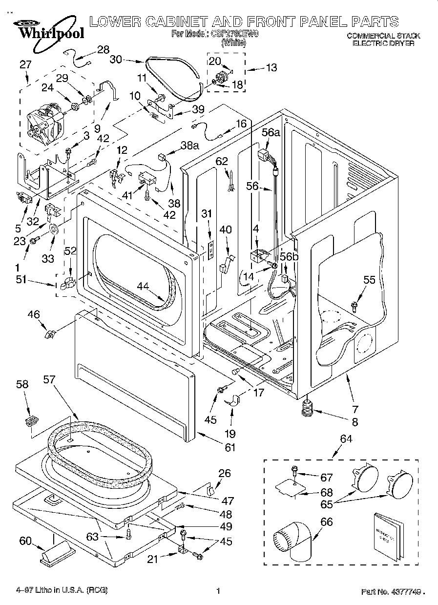 01 - LOWER CABINET AND FRONT PANEL