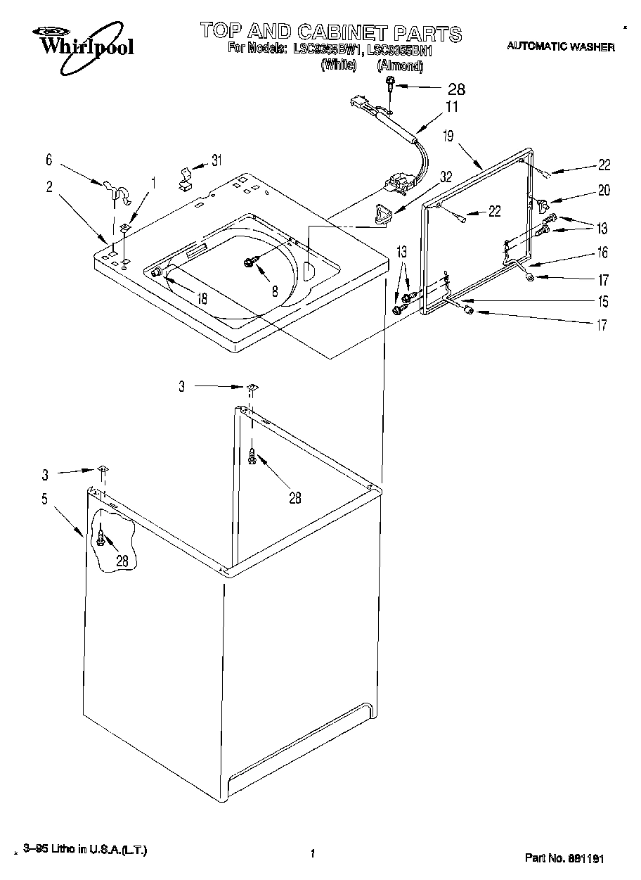 01 - TOP AND CABINET, LIT/OPTIONAL
