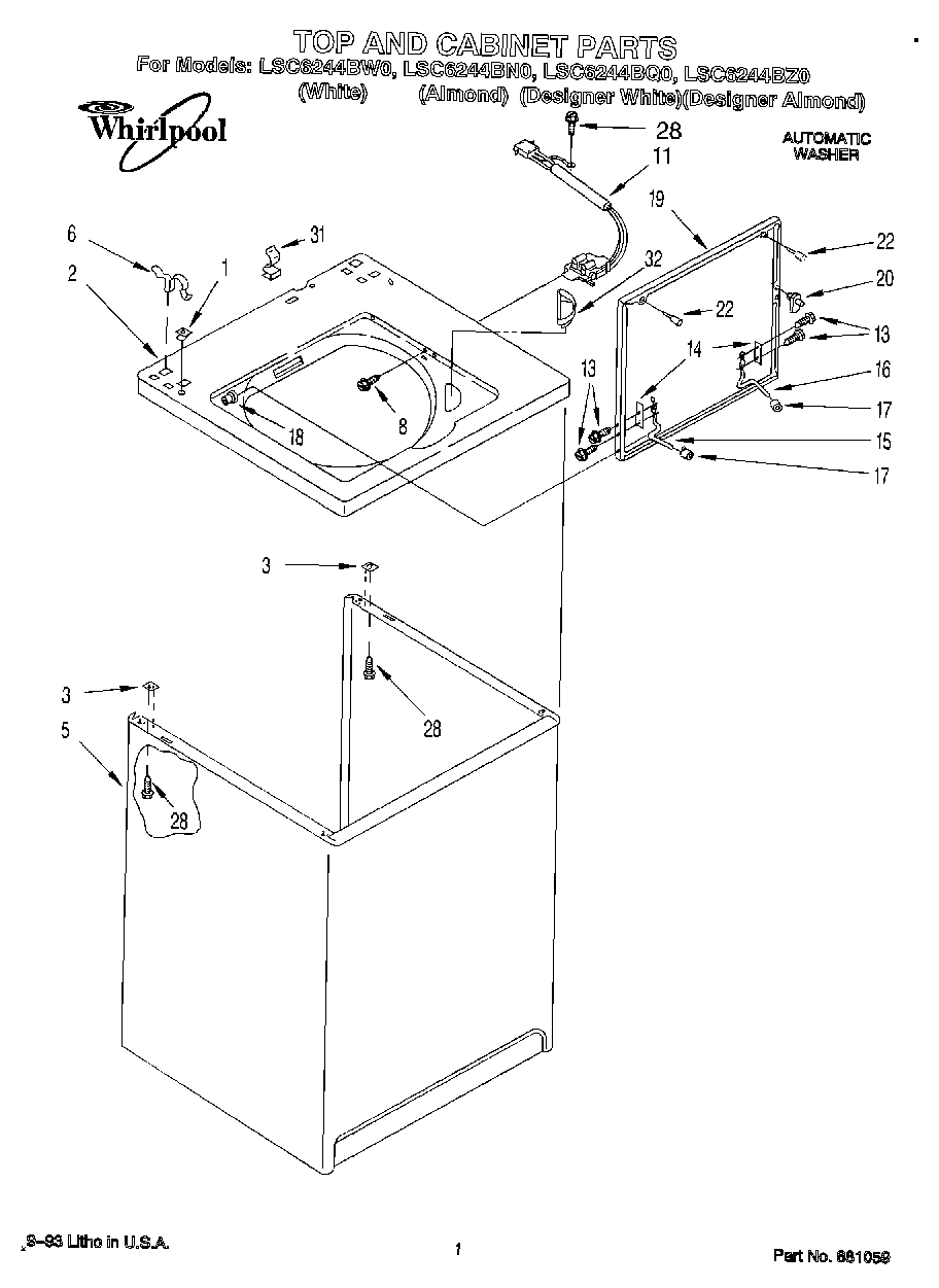01 - TOP AND CABINET, LIT/OPTIONAL