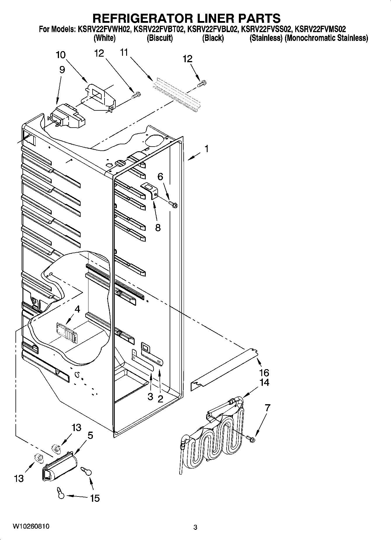 02 - REFRIGERATOR LINER PARTS